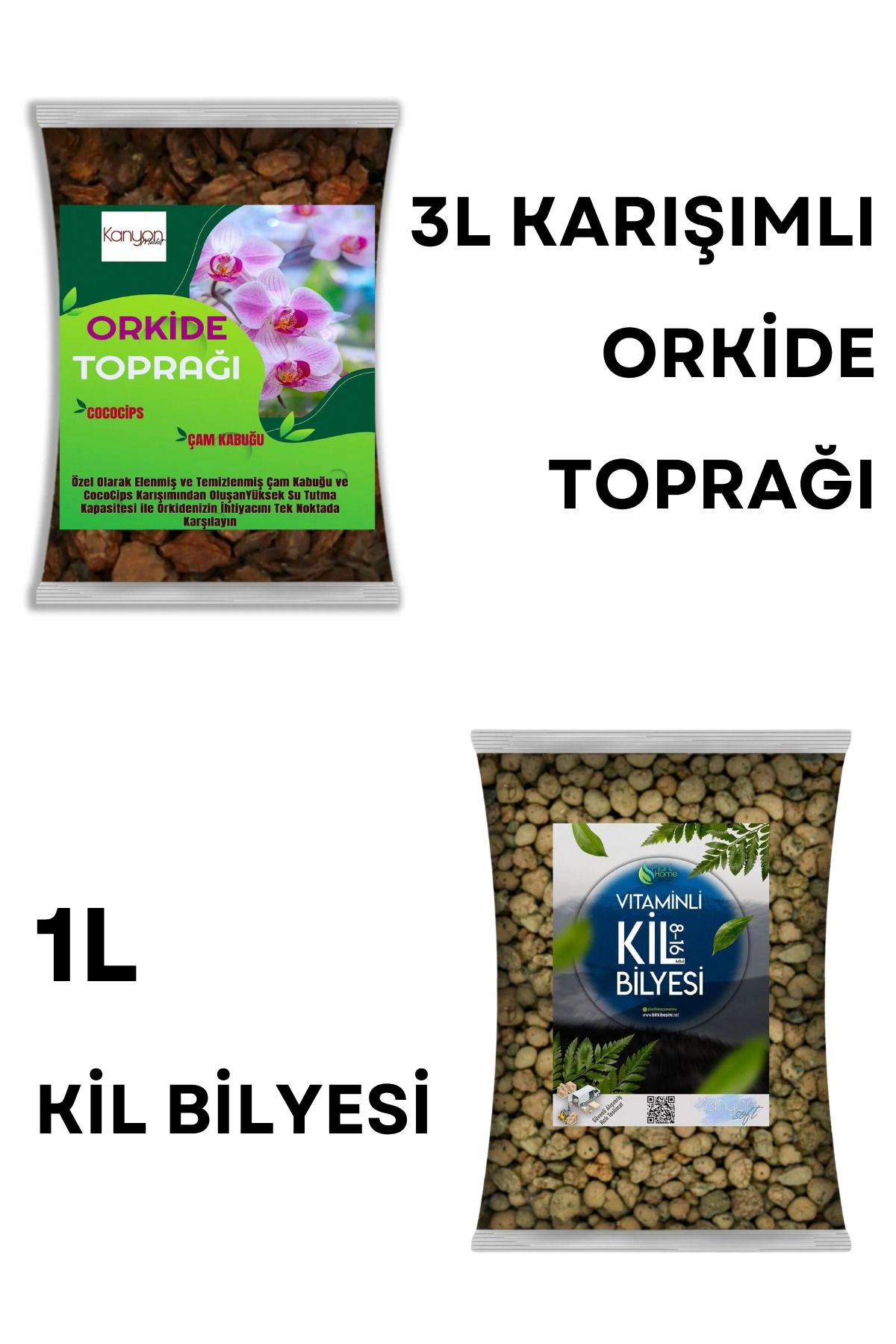 Plant Home Power Mix Karışımlı orkide toprağı + Kil Bilyesi PlantHome