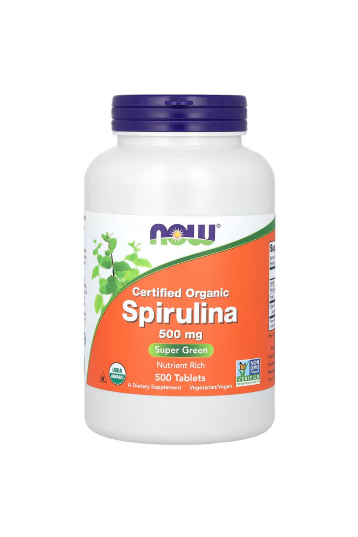 Now Foods , Certified Organic Spirulina, 500 mg, 500 Tablets