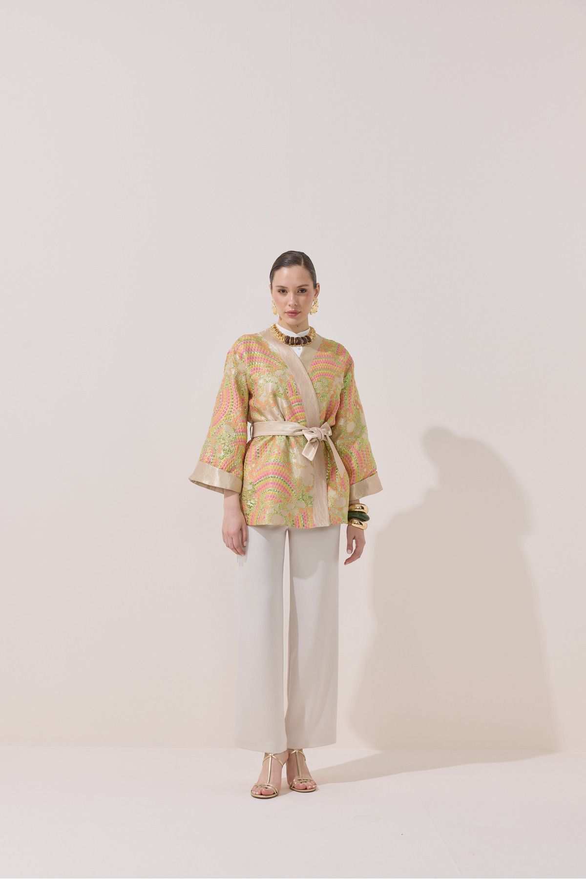 NUR KALAY COLLECTION GARNİLİ JAKAR KİMONO