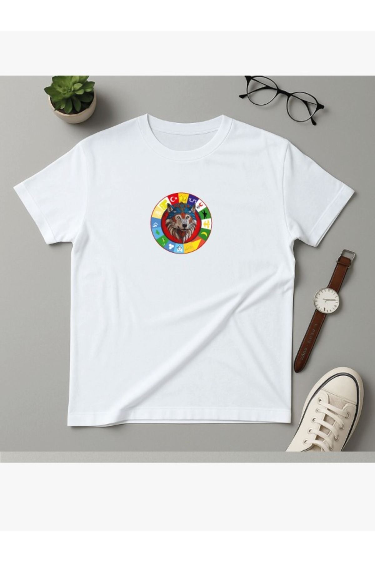 Artwen Türk Devletleri Logolu Regular Fit Tişört