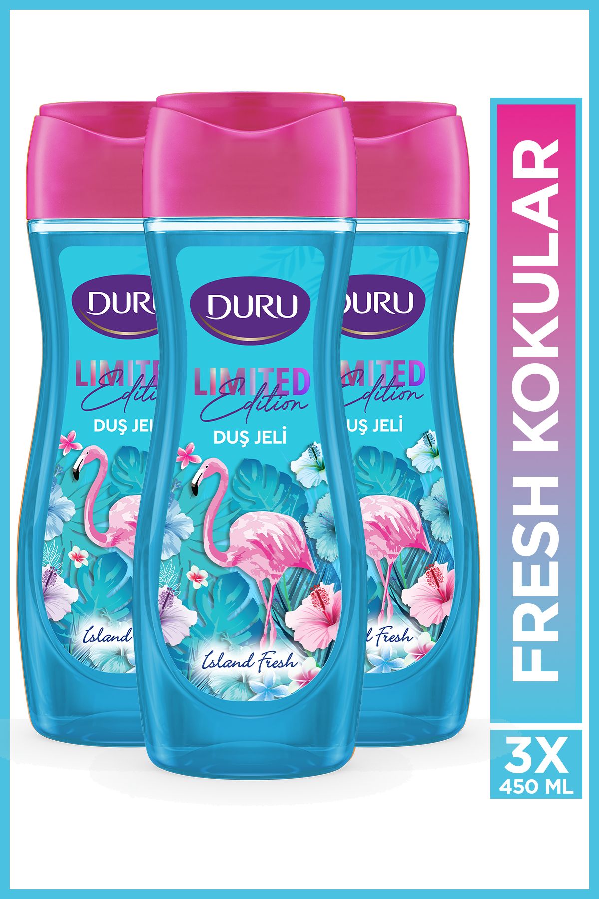 Duru Limited Edition Island Fresh Duş Jeli 3x450 Ml