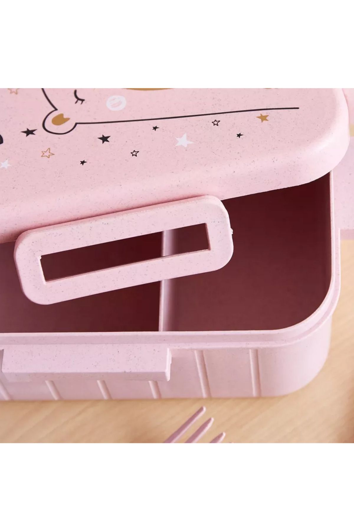 Bisbell-2-Part Partition Lunch Box with Spoon And Fork Set,BPA-Free Food Storage Container,BB2655 3