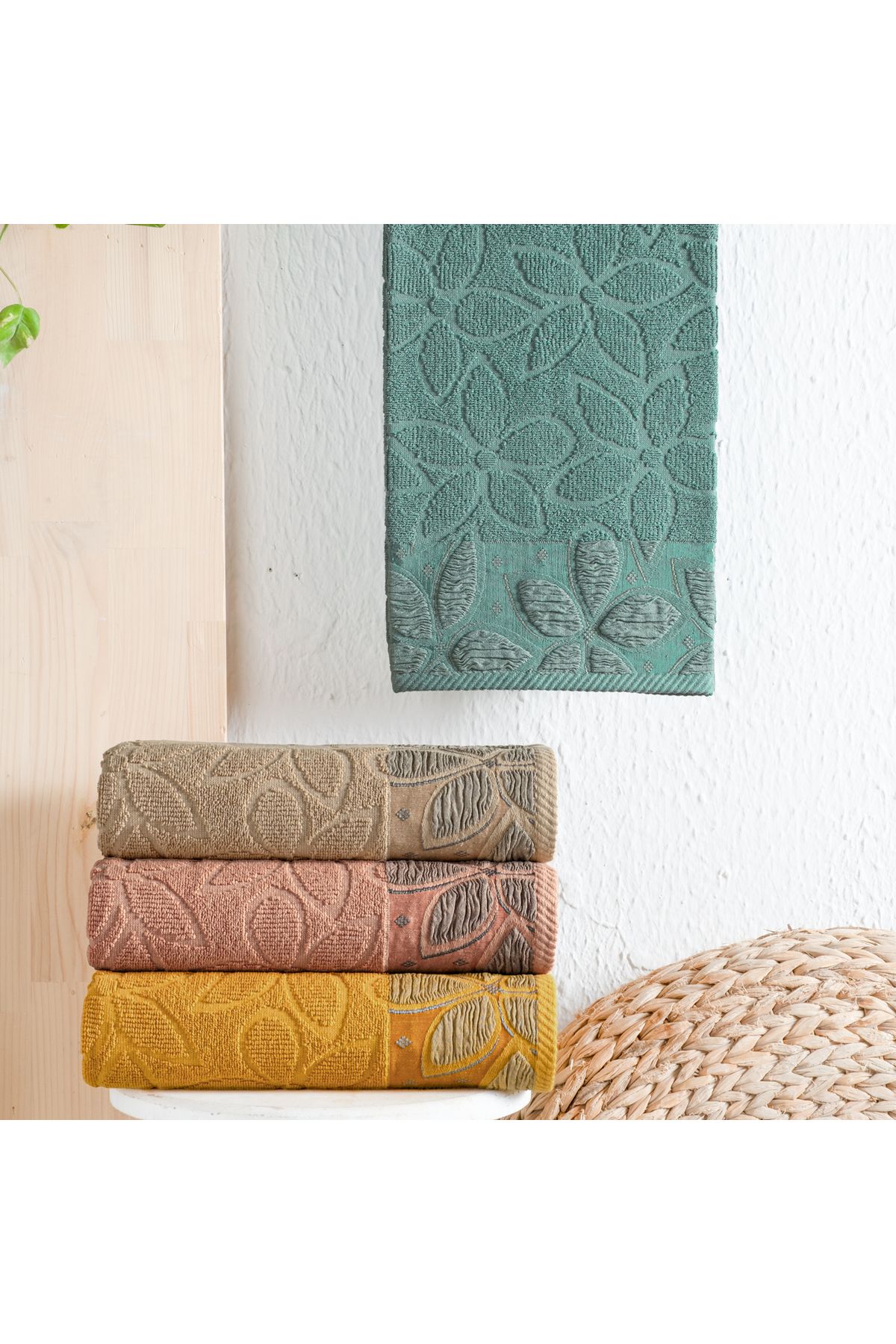 Schafer Home Dolce Jakarlı Havlu 70x140-Yeşil