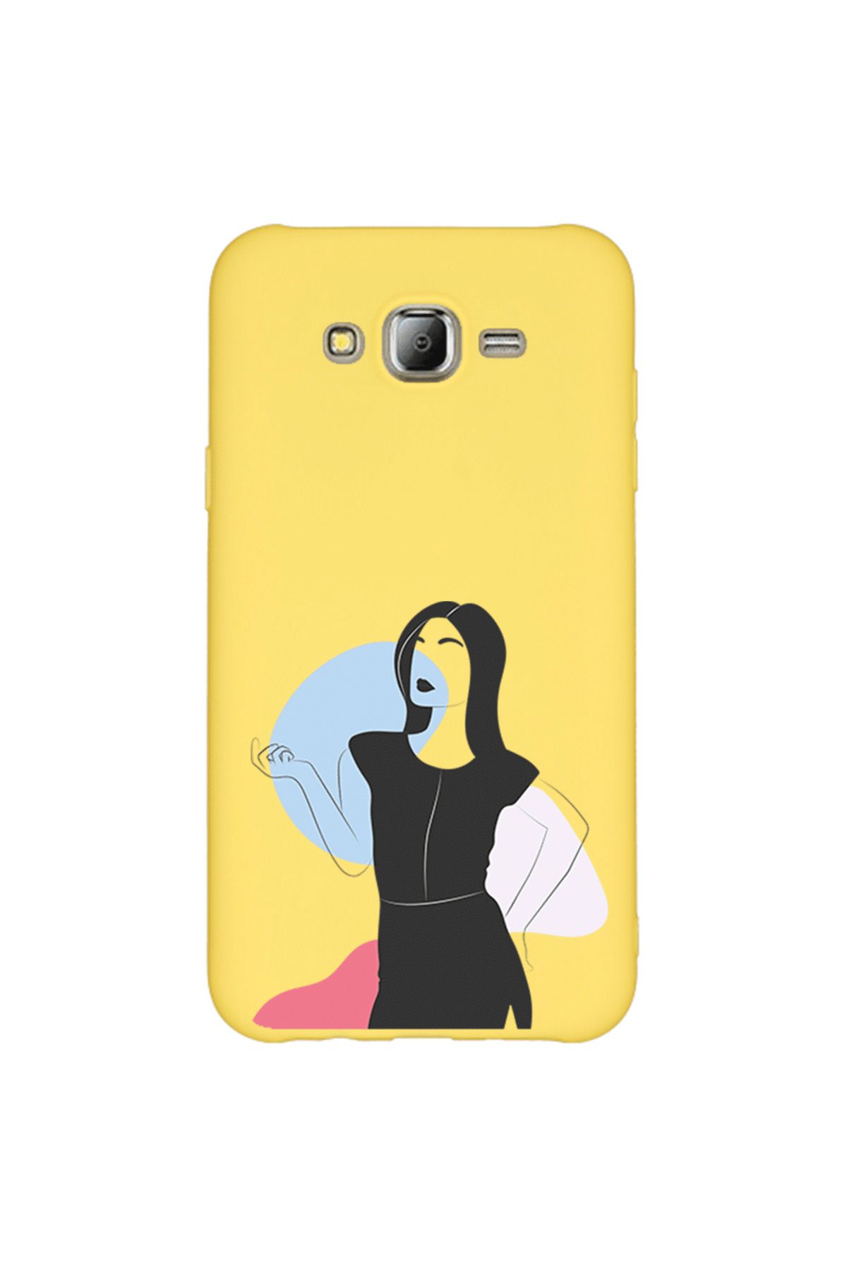 Royaleks Samsung J7 2015 Lansman Kılıf - Art Woman 1