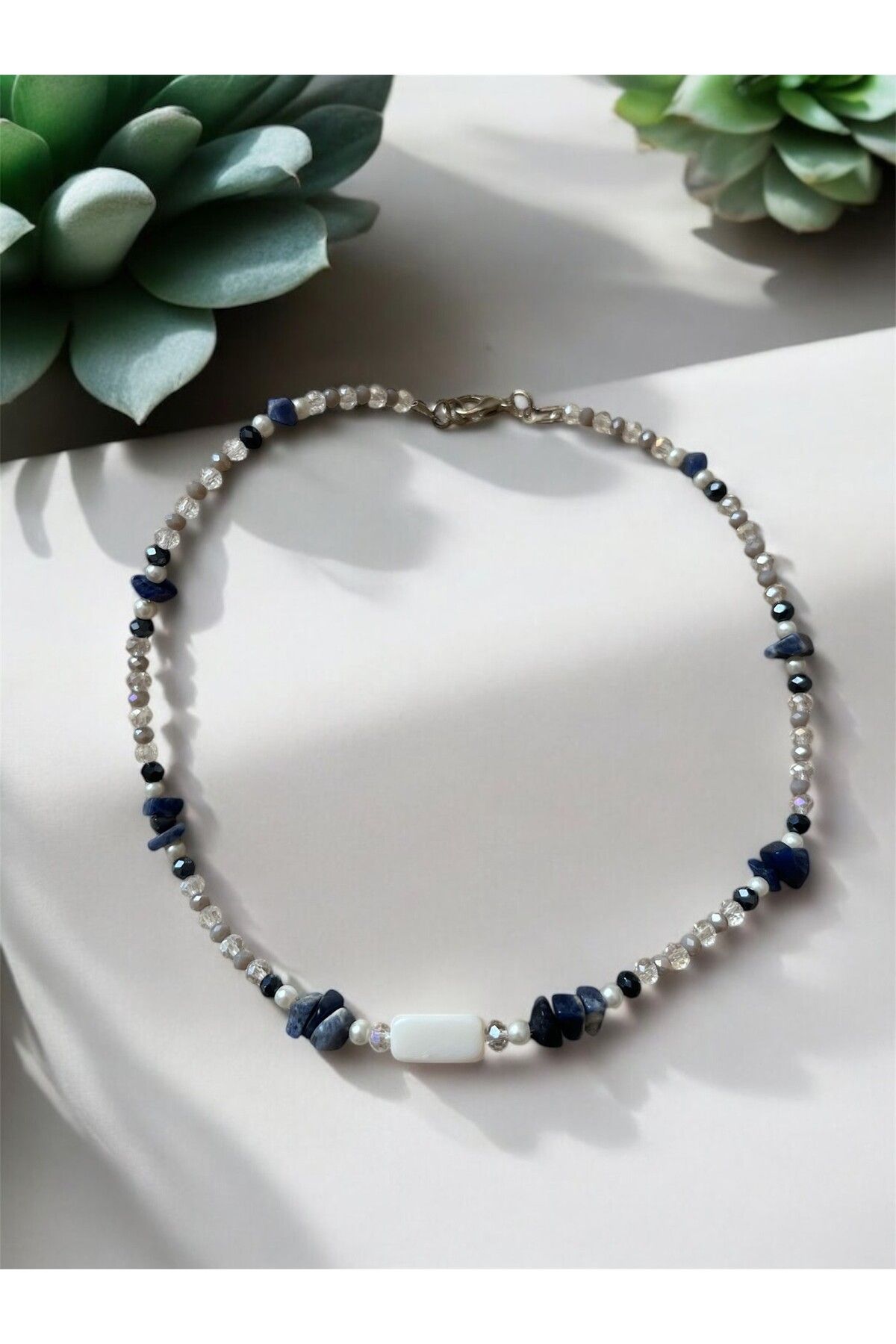 DOĞA ART STORE Gerçek & Lapis LAzuli Doğaltaş Kolye