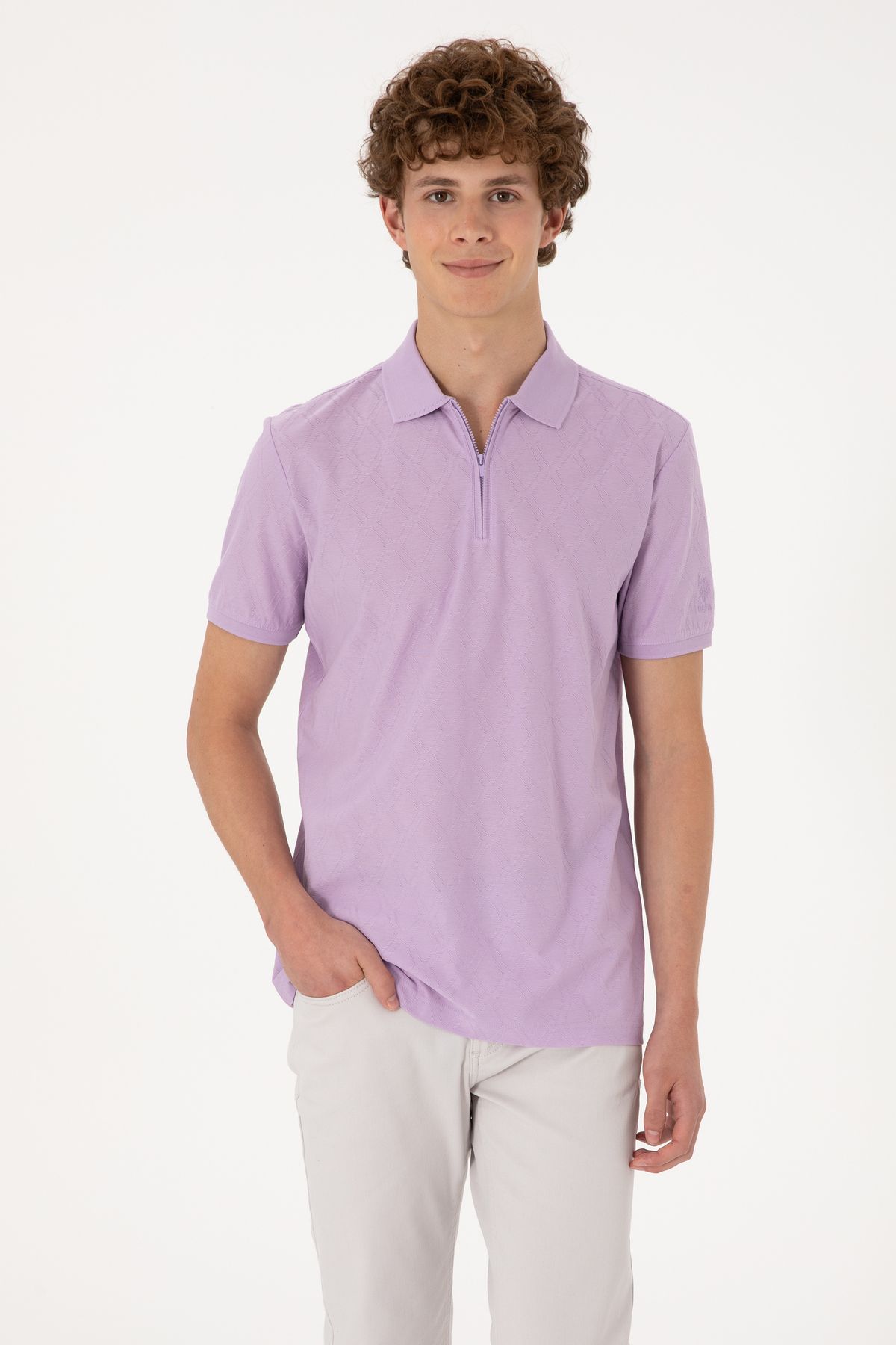 U.S. Polo Assn. Erkek Lila Tişört 50300832-VR034