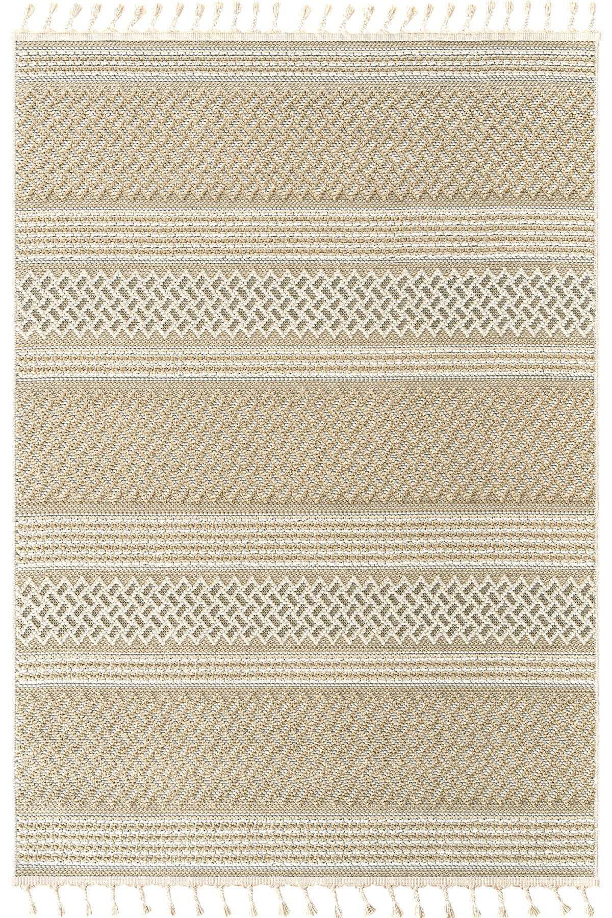 Halımax Eko Halı Soho SH 05 Beige Hav Toz Vermez Bukle Makine Halısı Yolluk Bej Mutfak Halısı