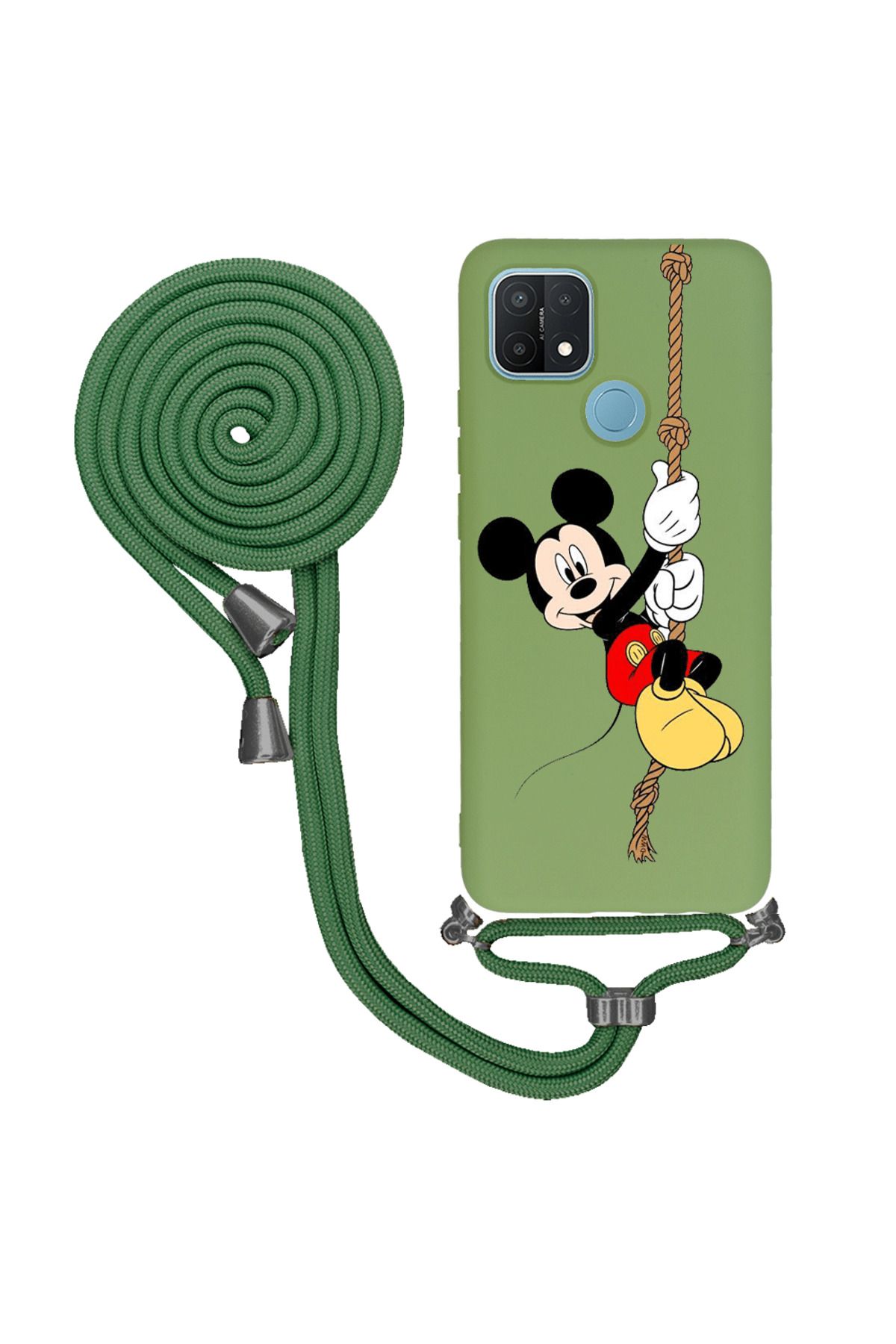 Royaleks Oppo A15 İpli Lansman Kılıf - Mickey Mouse