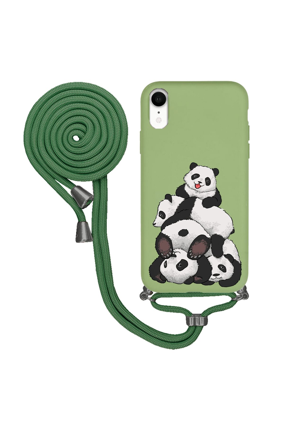 Royaleks iPhone XR İpli Lansman Kılıf - Cute Pandas