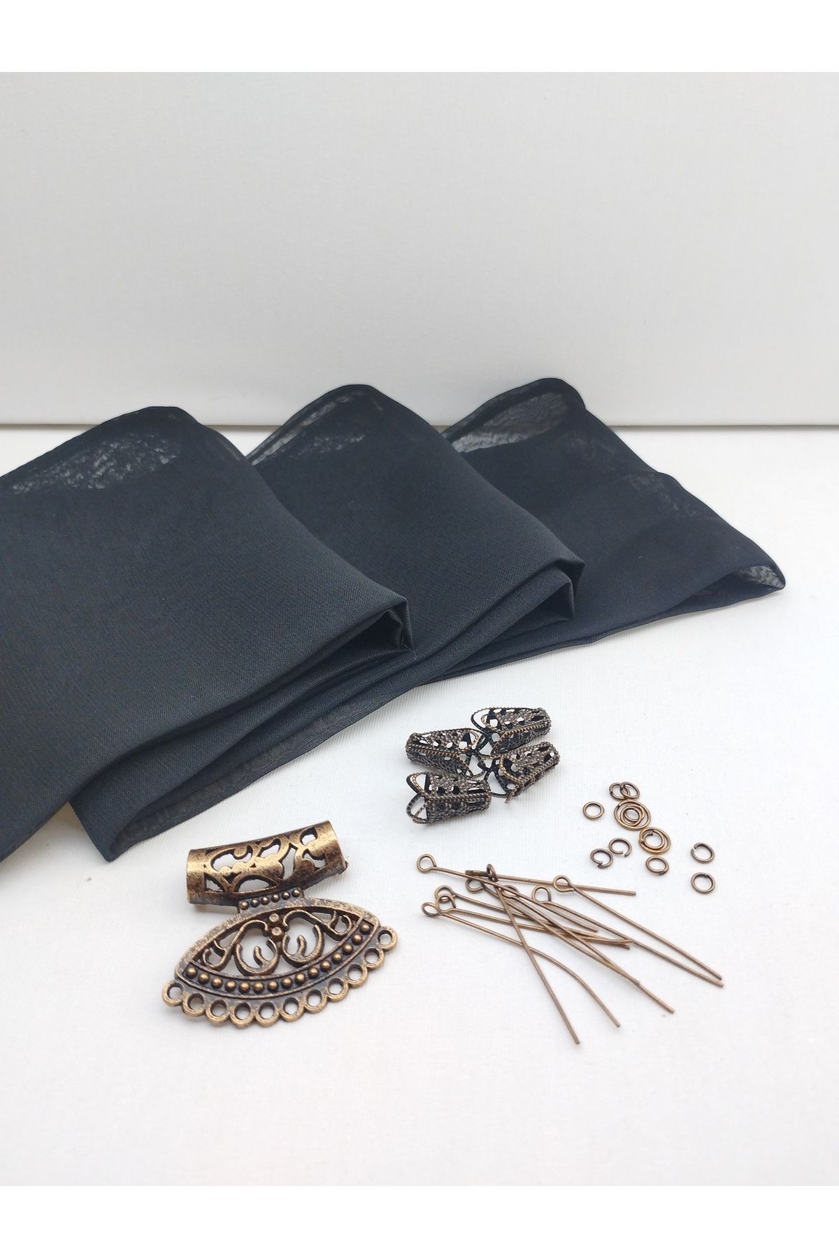 estgiftstore SİYAH FULAR SET