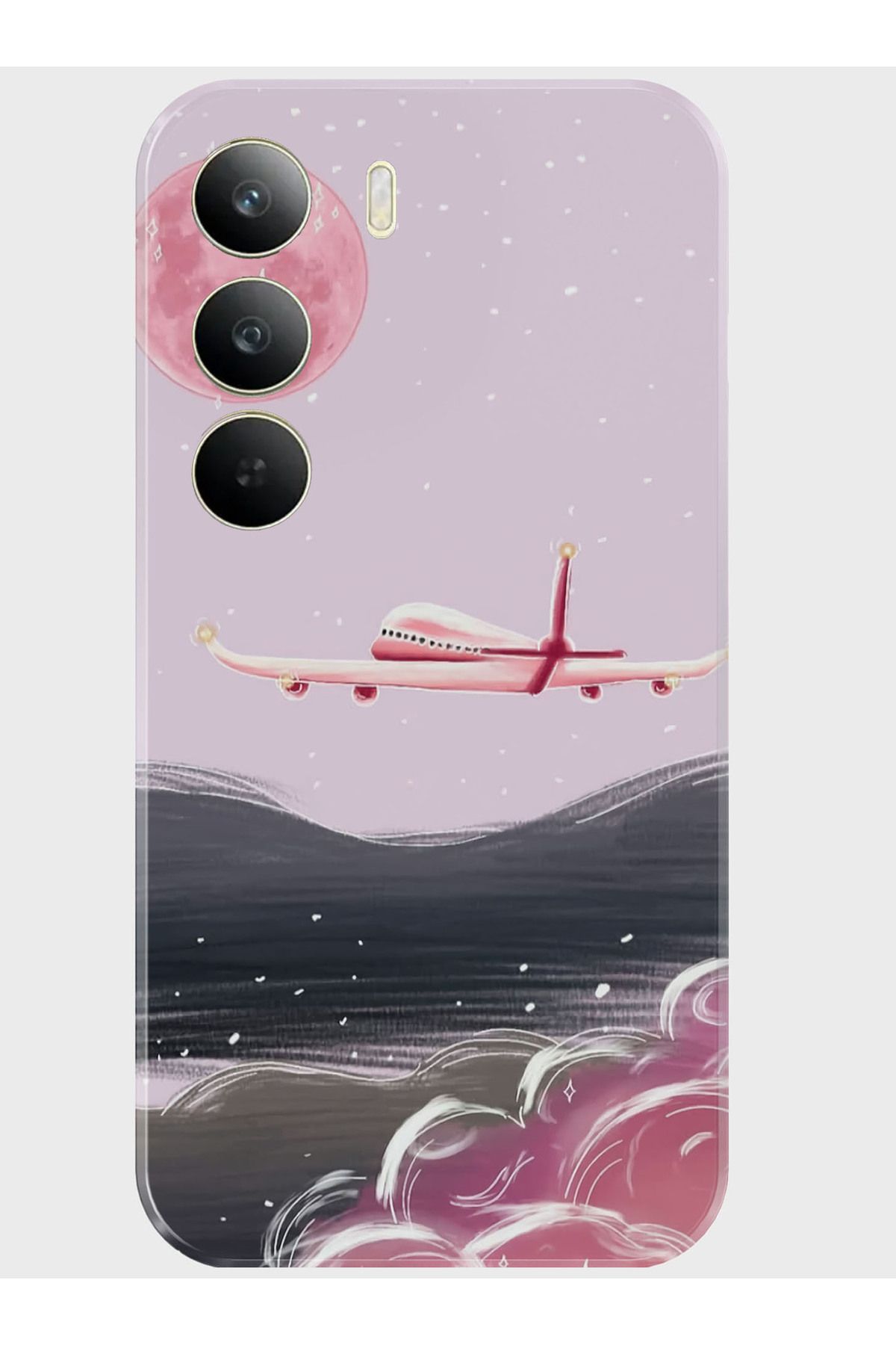 Activist Tecno Camon 40 4G Kılıf Kamera Korumalı Baskılı Silikon Kapak - plane