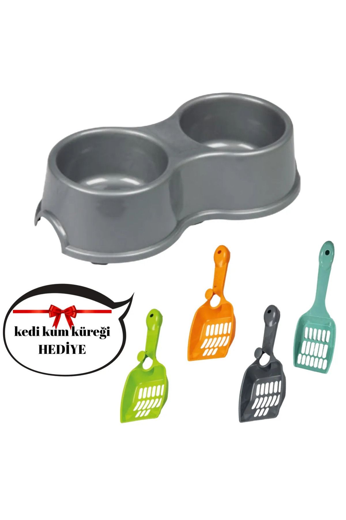 welcomein Kedi ve Küçük Irk Köpekler İçin Kaymaz Mama Ve Su Kabı