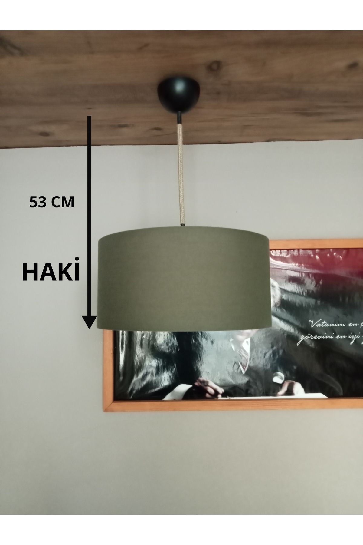 Balsa Dekor Avize-haki- Jüt Örgü Kablo-genç Odası-salon&antre& Mutfak