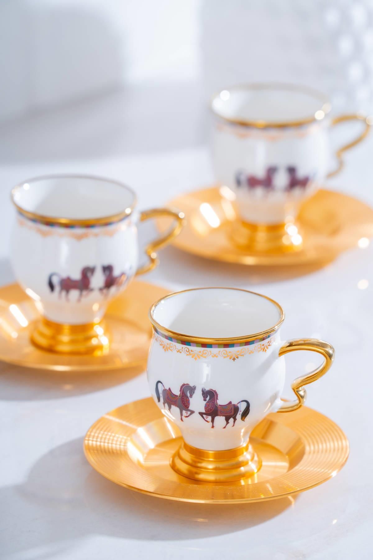 ACAR Jasmine 6 Kişilik Kahve Fincanı Takımı - 90 ml