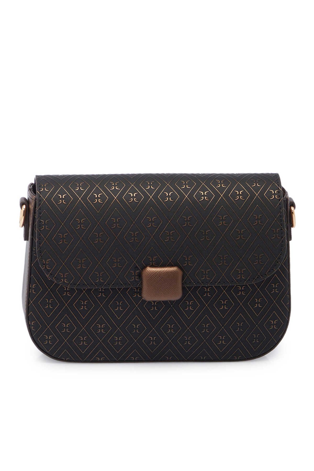 Tergan Bronz Print Kadın Omuz Çantası - S25Y1PR09172-R7P