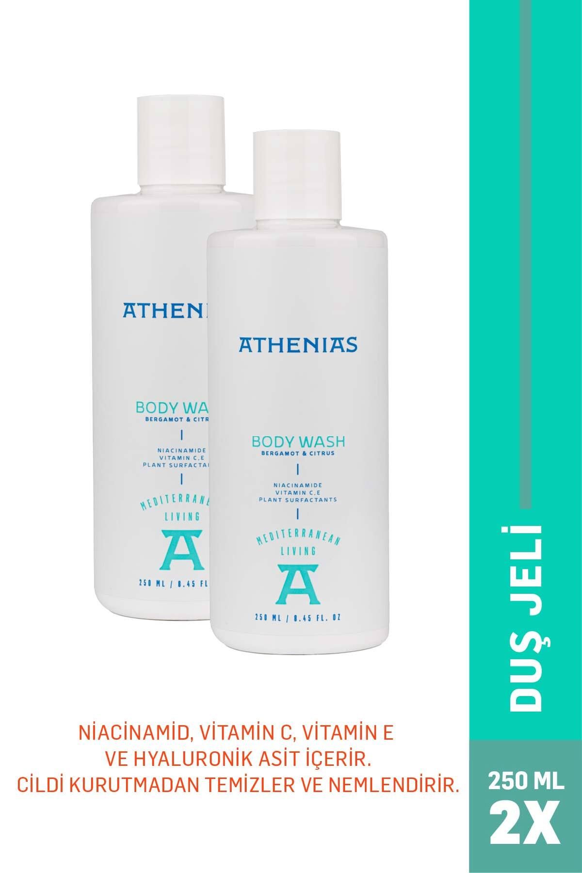 Athenias Niacinamide E ve C Vitamini İçeren Duş Jeli 2x250 ml