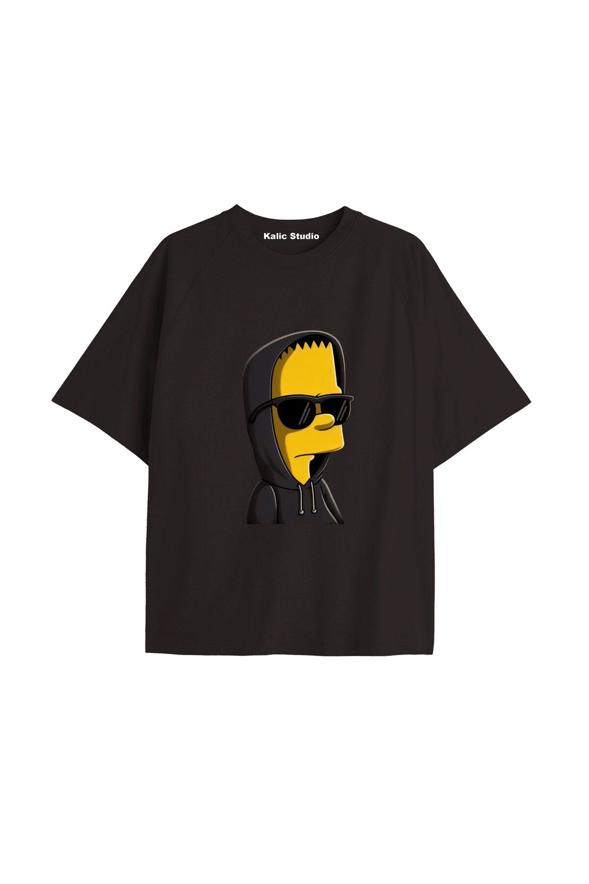 Kalic Studio Y2k vintage Simpson Baskılı Sİyah T-shirt KOD 285