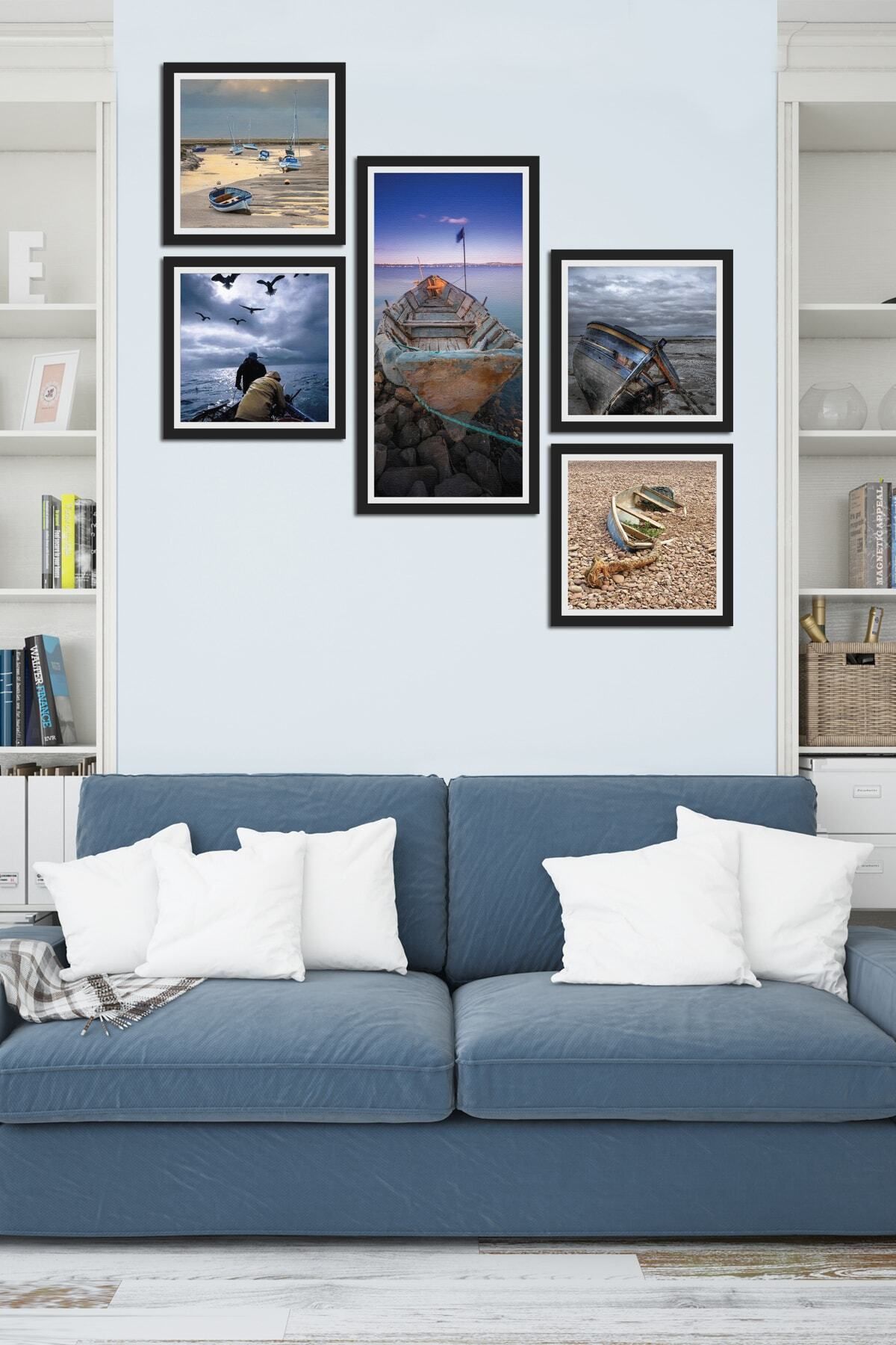 Pi Dekorasyon Collage Style 5 Parçalı Mdf Tablo Atf225