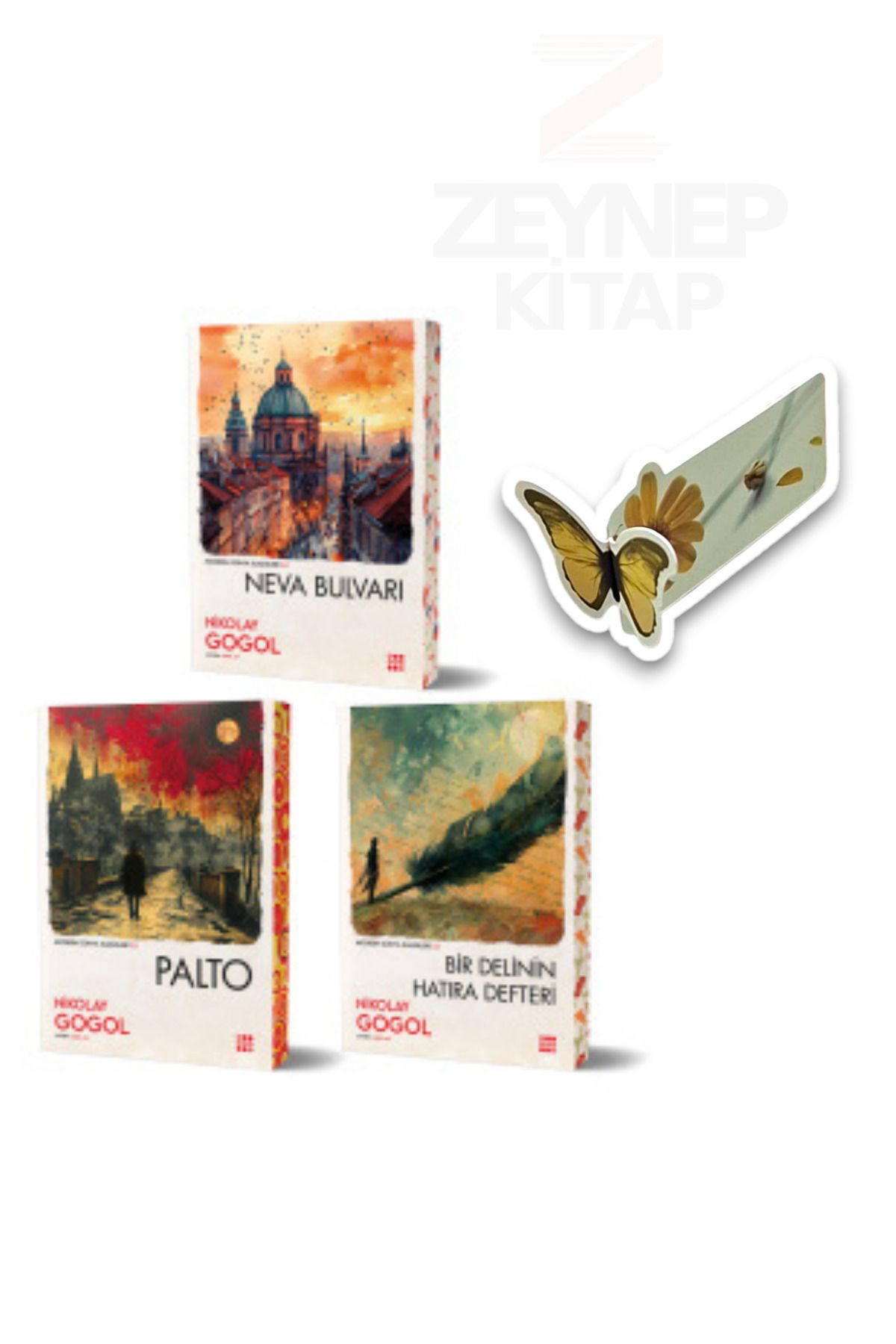 Dokuz Yayınları Nikolay Gogol Seti 3 Kitap(Özel Tasarım Kelebek Ayraç Hediye)