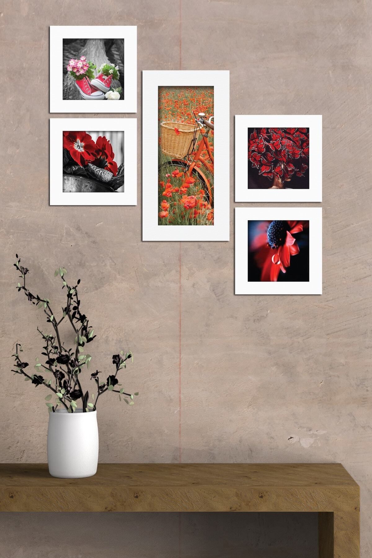 Pi Dekorasyon Collage Style 5 Parçalı Mdf Tablo Atf281