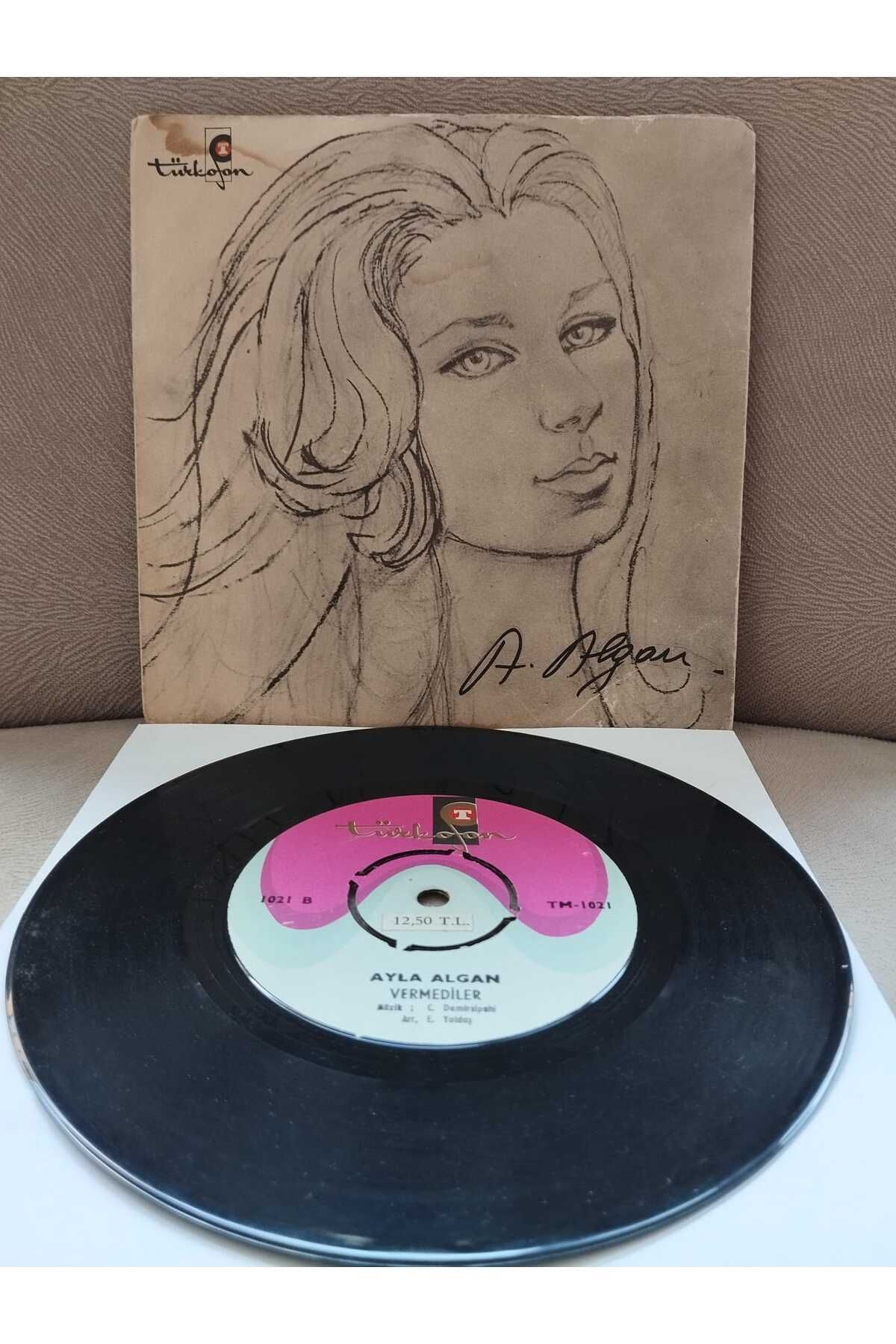 Plakperest Ayla Algan ‎– Koca Öküz / Vermediler - 1973 Türkiye Basım 45lik Plak-2.el