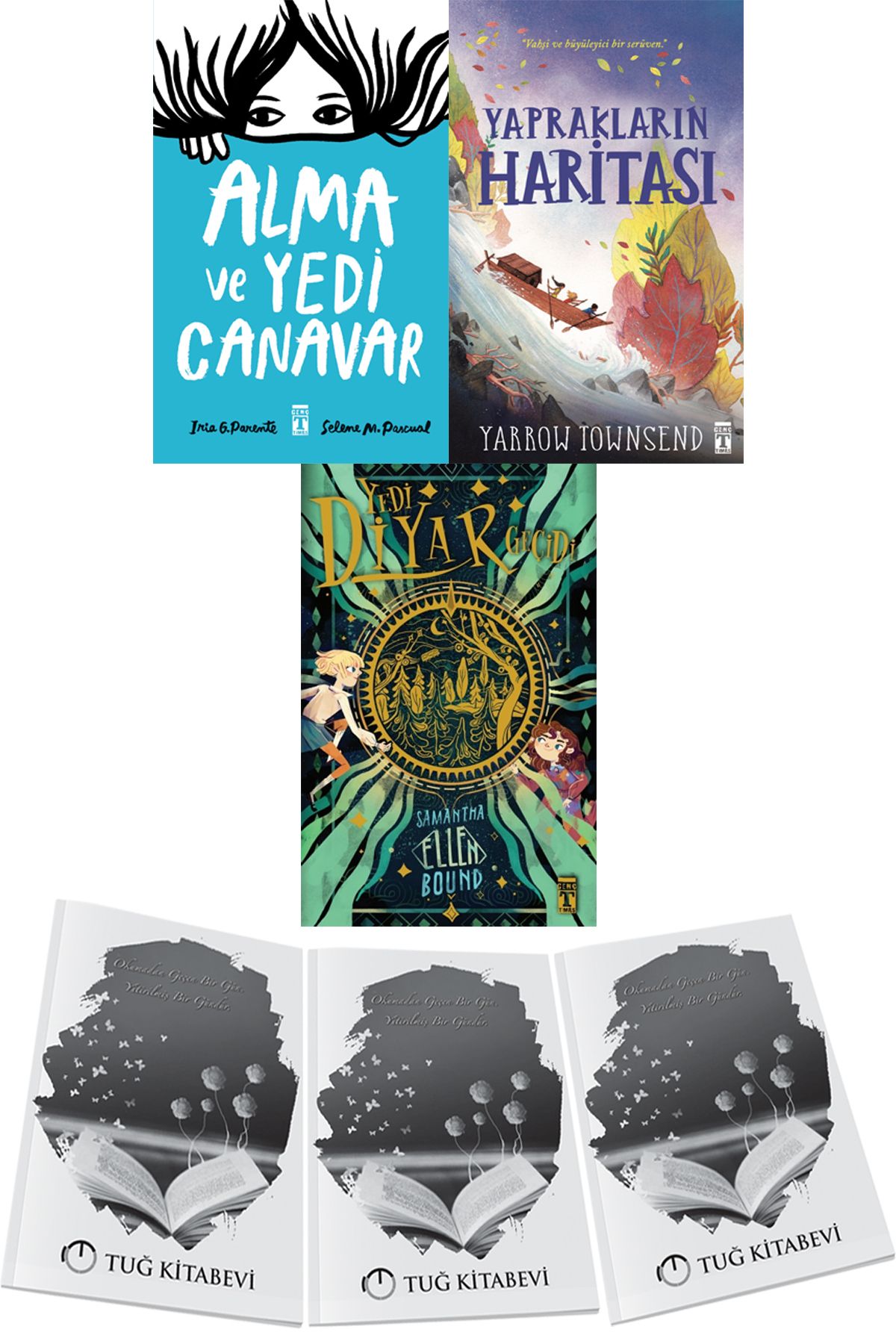Genç Timaş Alma ve Yedi Canavar-Yaprakların Haritası-Yedi Diyar Geçidi 3lü Set + Hediyeli