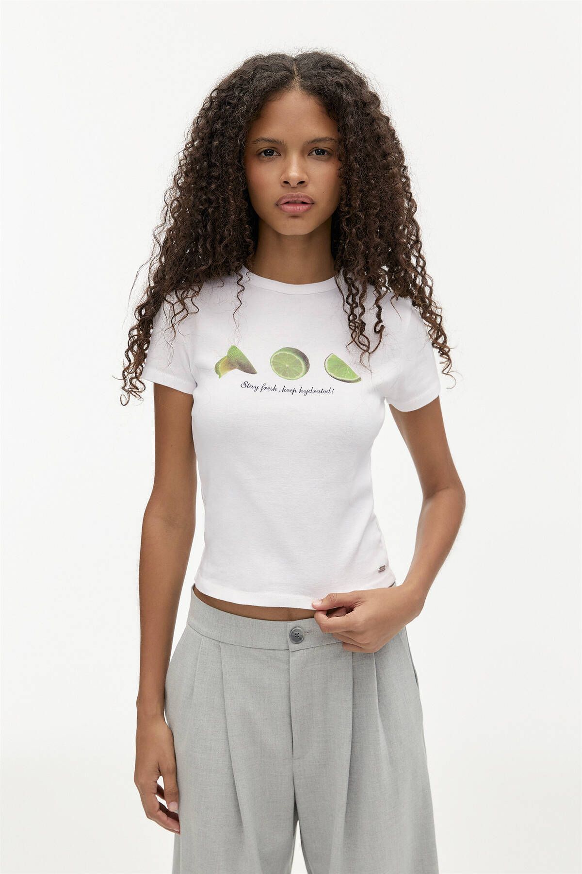 JANSO GROUP Misket limonu baskılı t-shirt