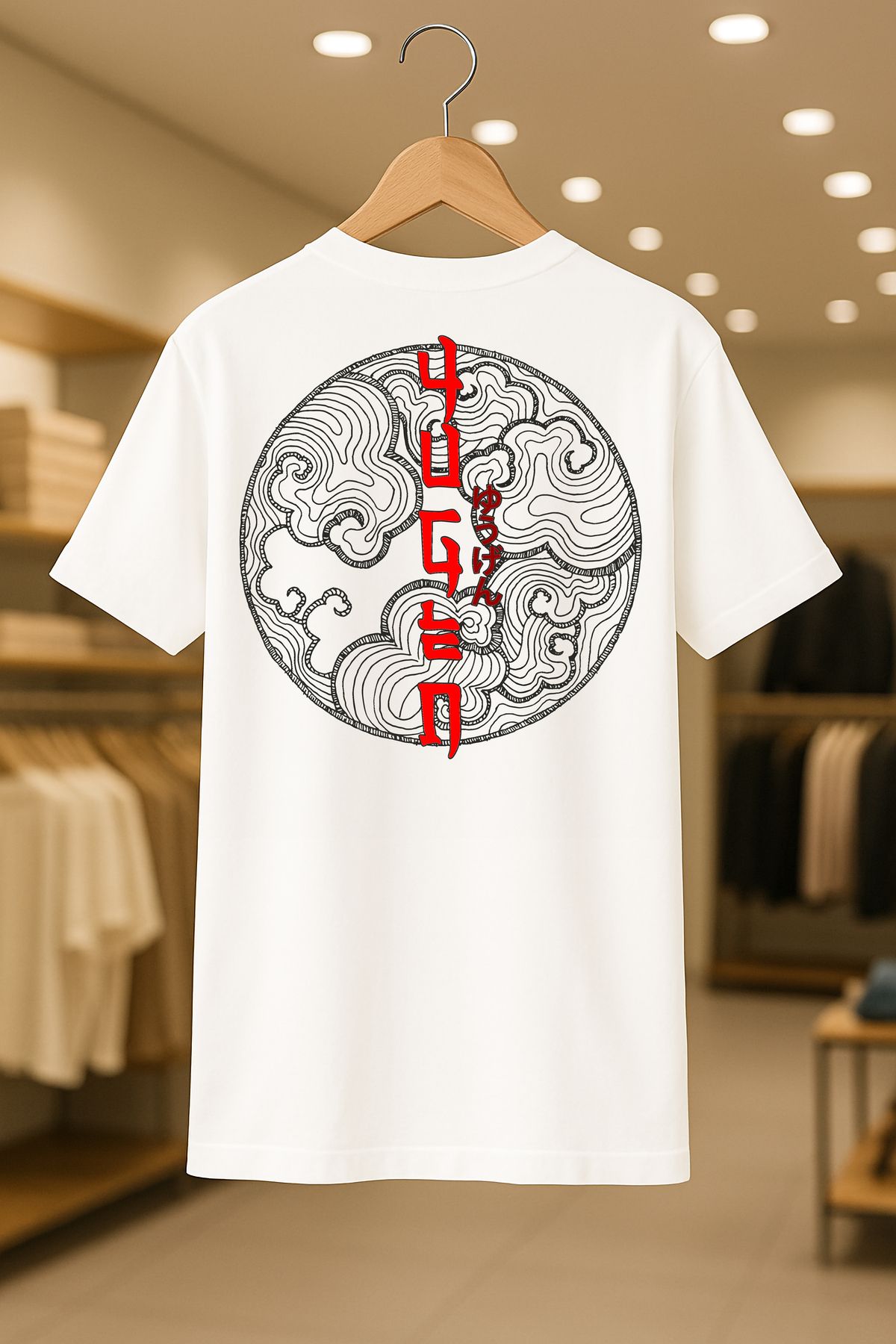 FEEL STYLE Japonca Desenli Oversize Unisex %100 Pamuklu Nefes Alan Kalin Kumaşlı T-Shirt