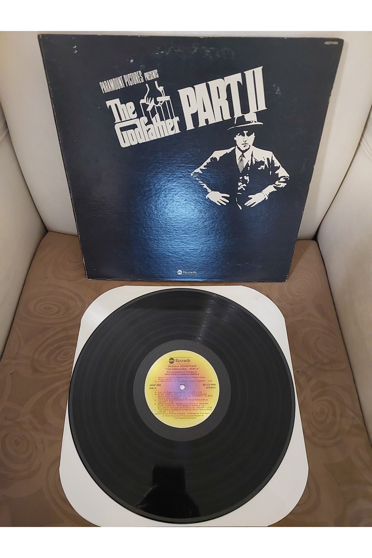 Plakperest The Godfather Part II - Baba 2 Filmi Soundtrack - 1974 USA Basım LP Albüm Plak