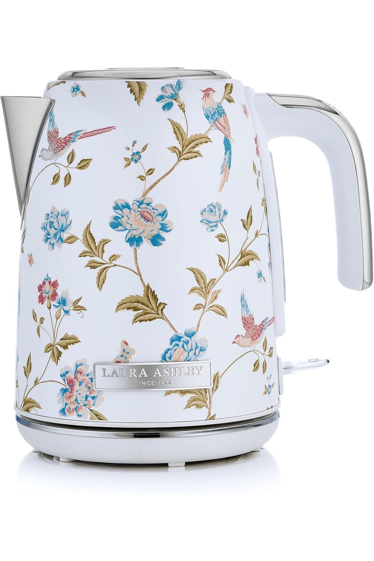 Laura Ashley Elveden White 1.7L Kablosuz Paslanmaz Çelik Su Isıtıcı, Hızlı Kaynatma