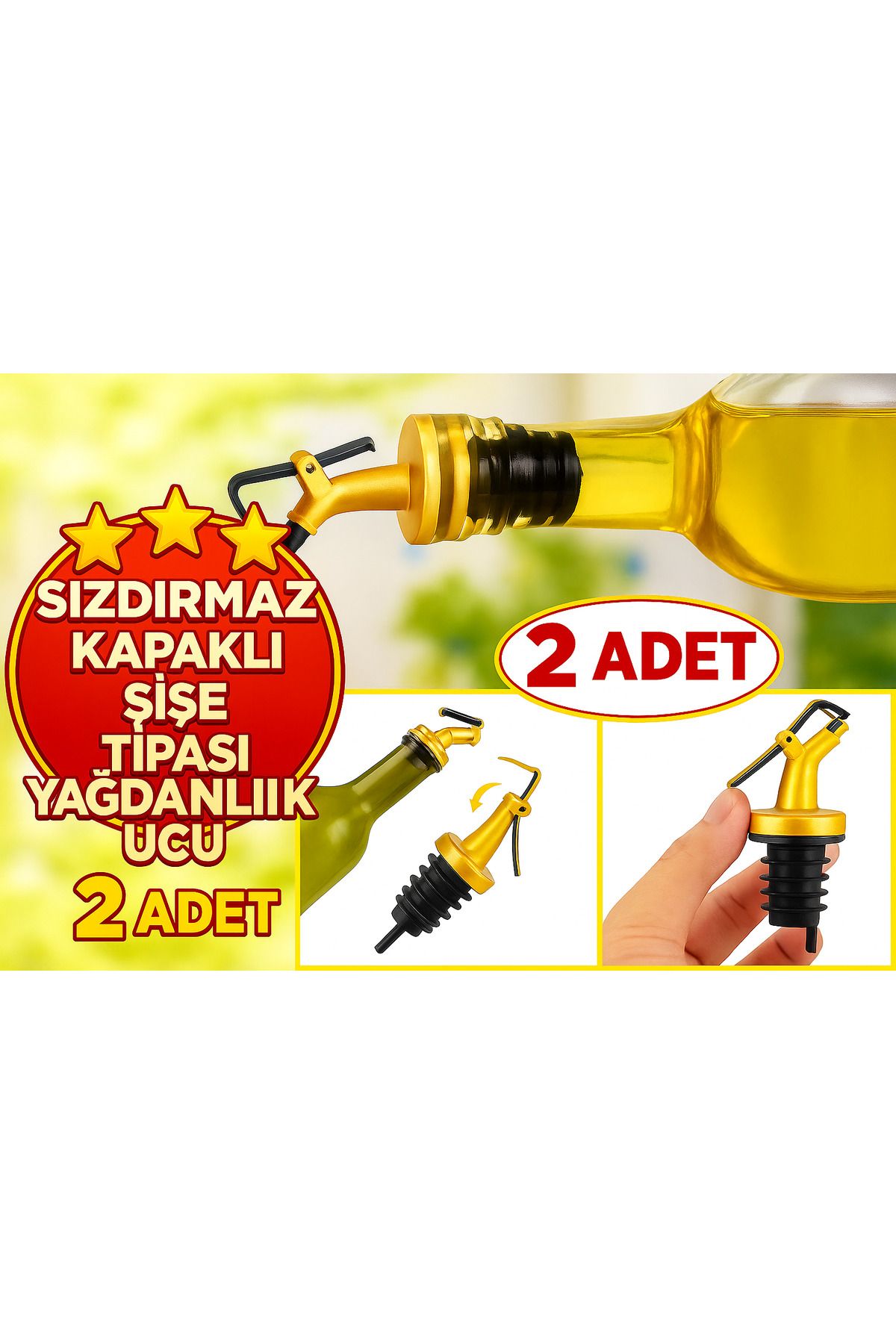 MİUHOMES 2'Lİ SIZDIRMAZ YAĞDANLIK UCU - SIZDIRMAZ ŞİŞE UCU APARATI