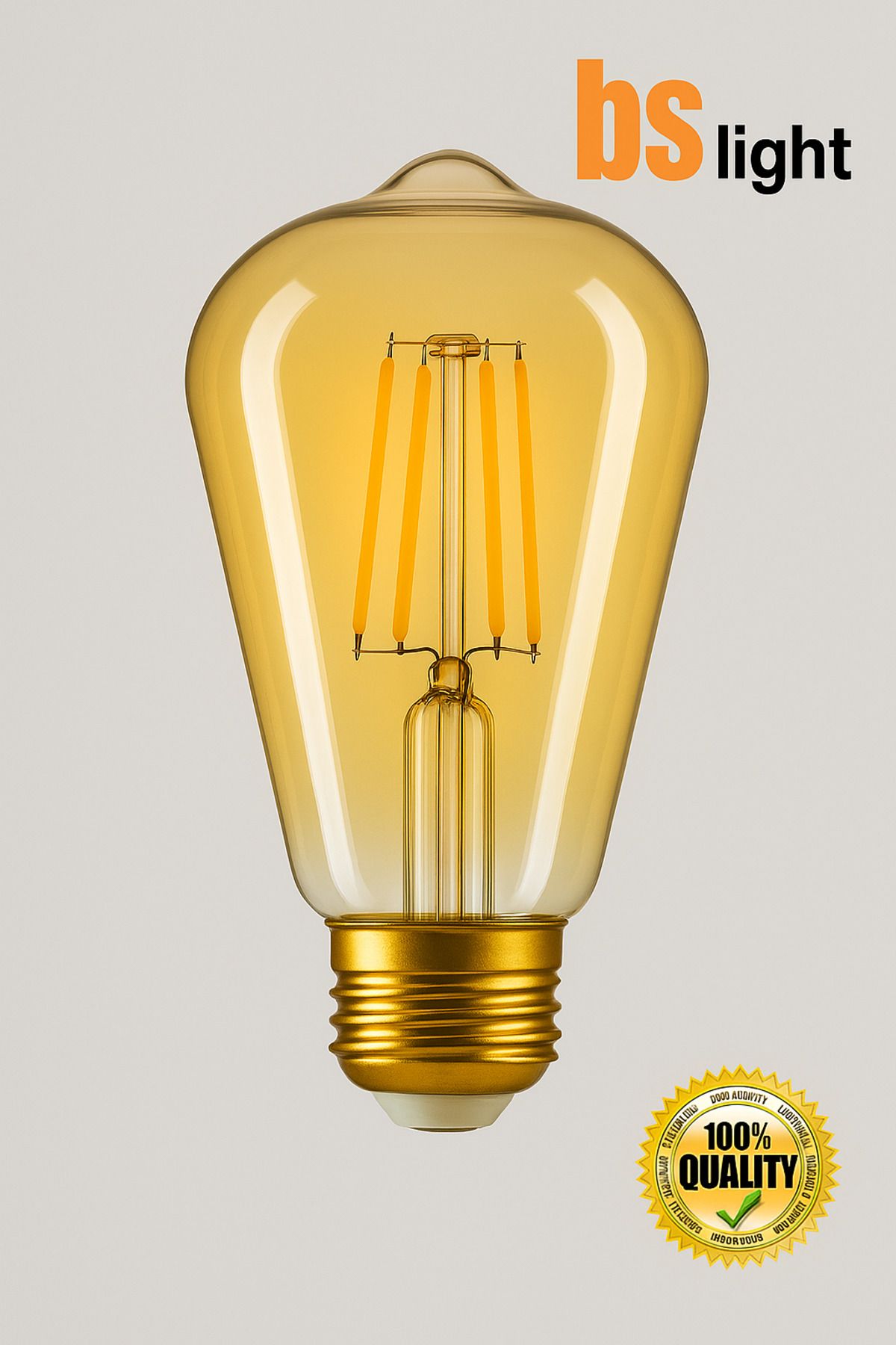 Bs Light Armut Dekoratif Retro Rustik Ampul E27 Standart Duy 220v Ev Cafe Aplik Abajur Tavan Ampül GÜNIŞIĞI