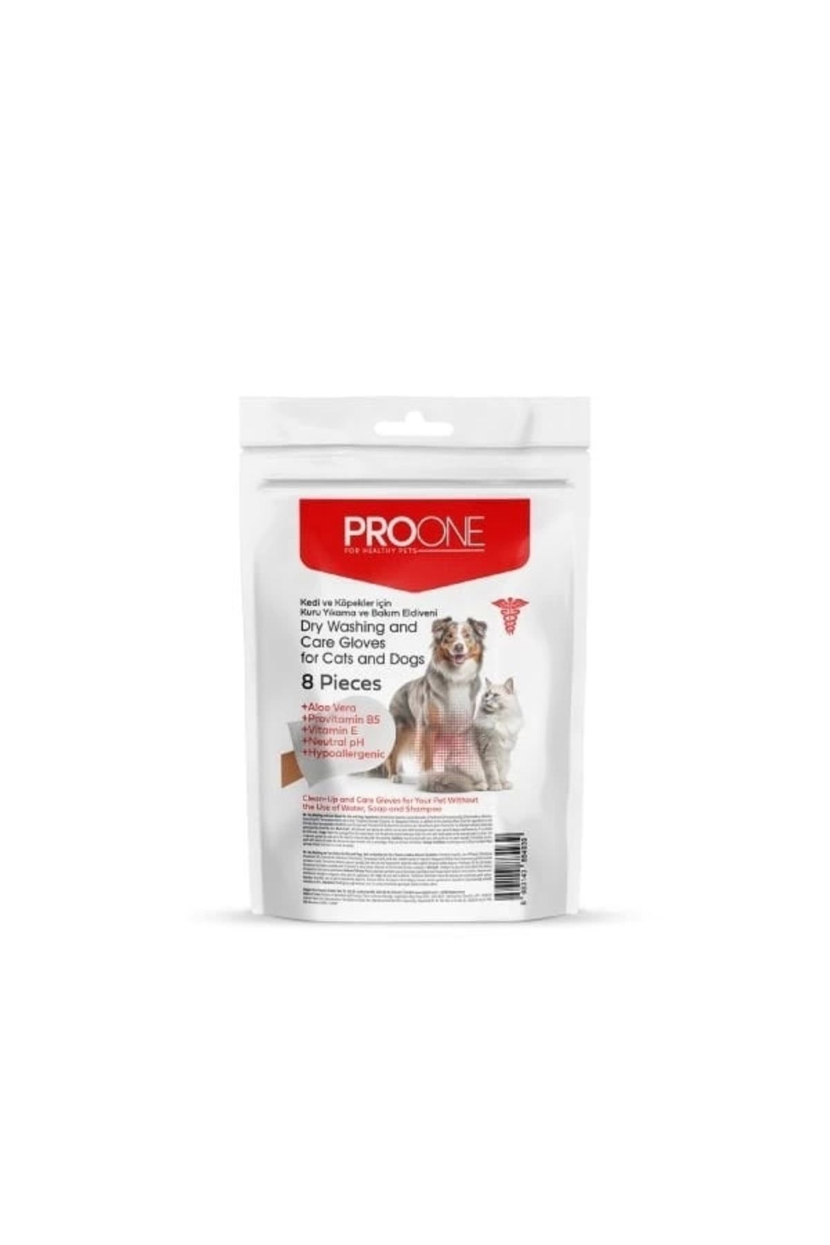 ShopNova Pro One Kedi ve Köpekler için Kuru Yıkama ve Bakım Eldiveni 8 Adet