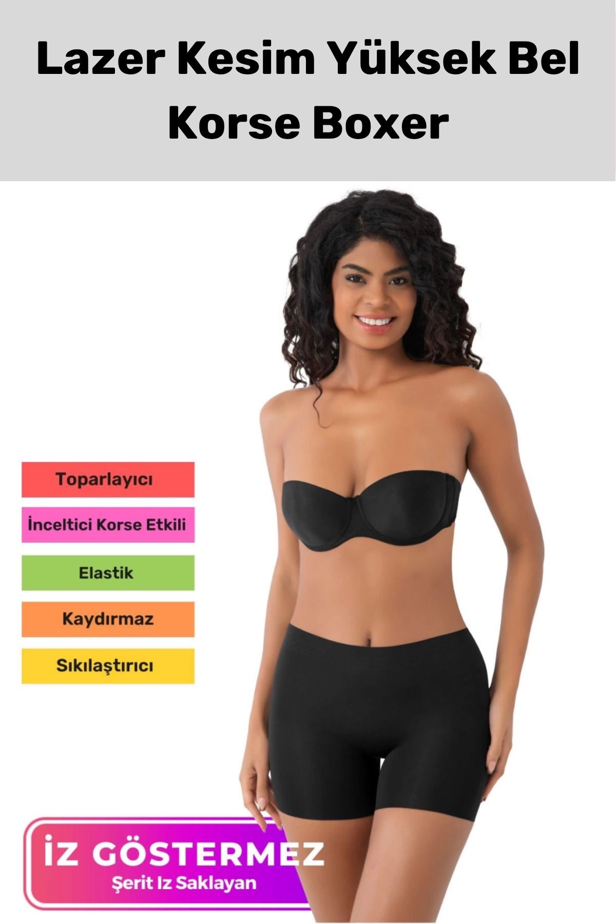 PeraNova Premium İz Göstermeyen Toparlayıcı Sıkılaştırıcı Şekillendirici Lazer Kesim Yüksek Bel Korse Boxer