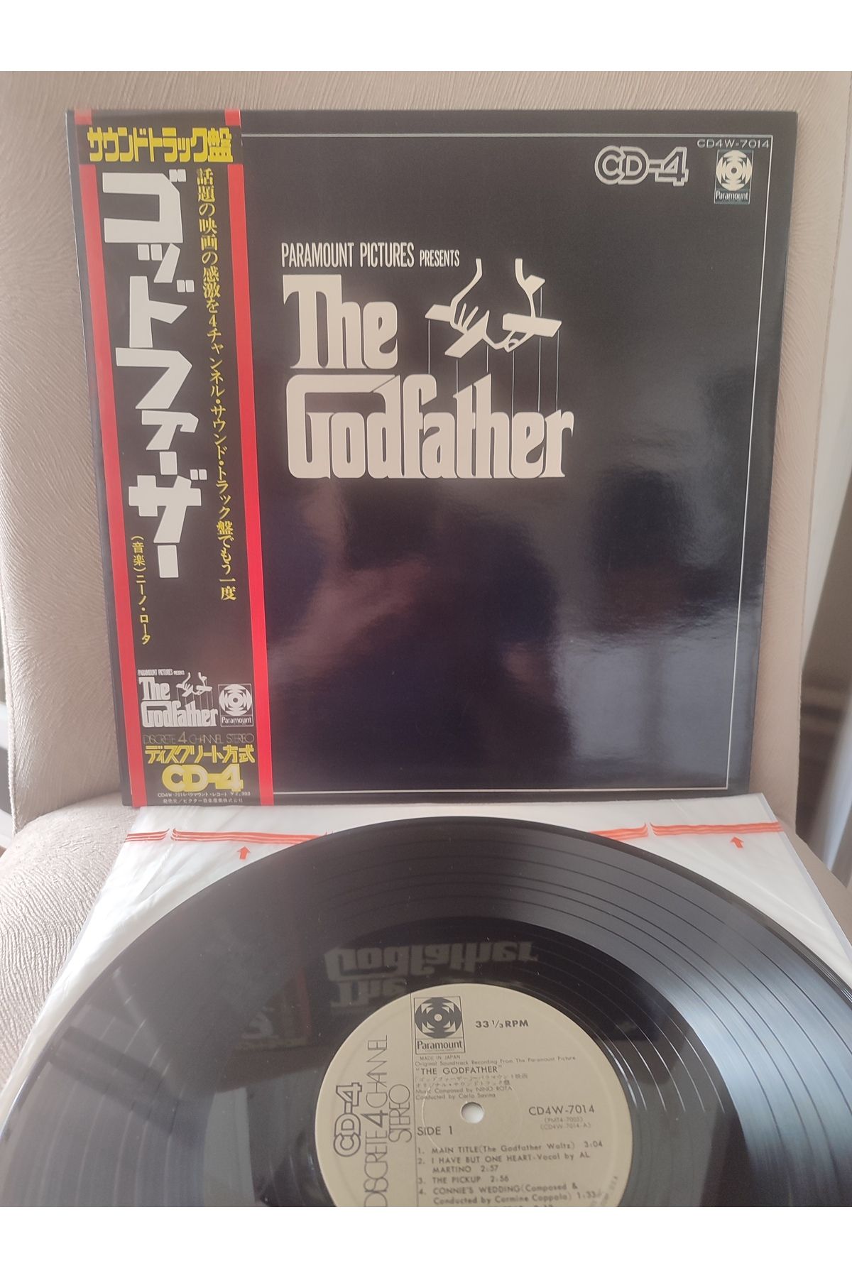 Plakperest THE GODFATHER (BABA FİLMİ) SOUNDTRACK 1972 NADİR JAPONYA BASIM LP ALBÜM OBİ’Lİ 33LÜK PLAK 2. EL