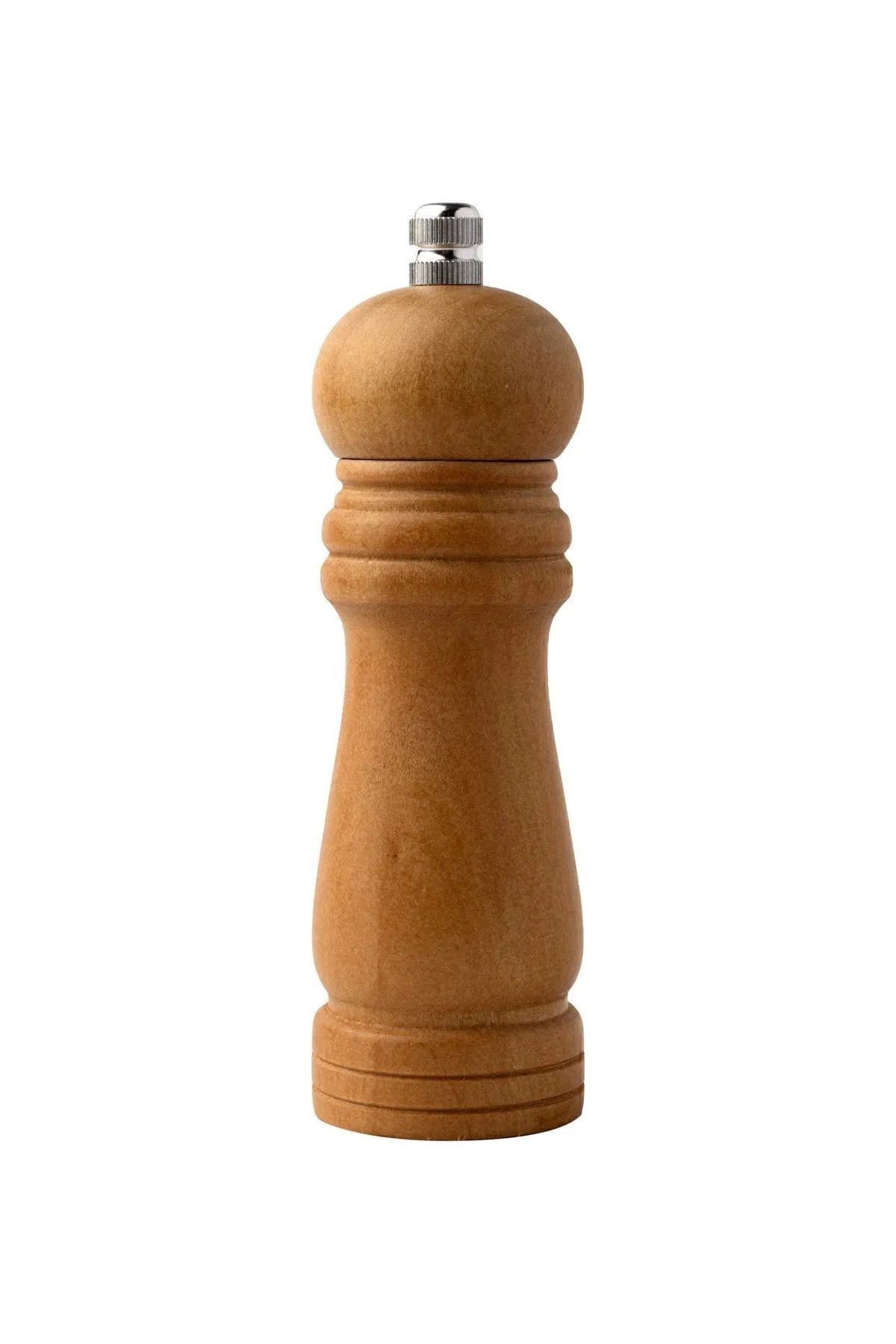 TUMU LIFE 2 Adet Bambu Gövdeli Komple Ahşap Tuz Karabiber Değirmeni Baharat Öğütücüsü Orta Boy 16 Cm