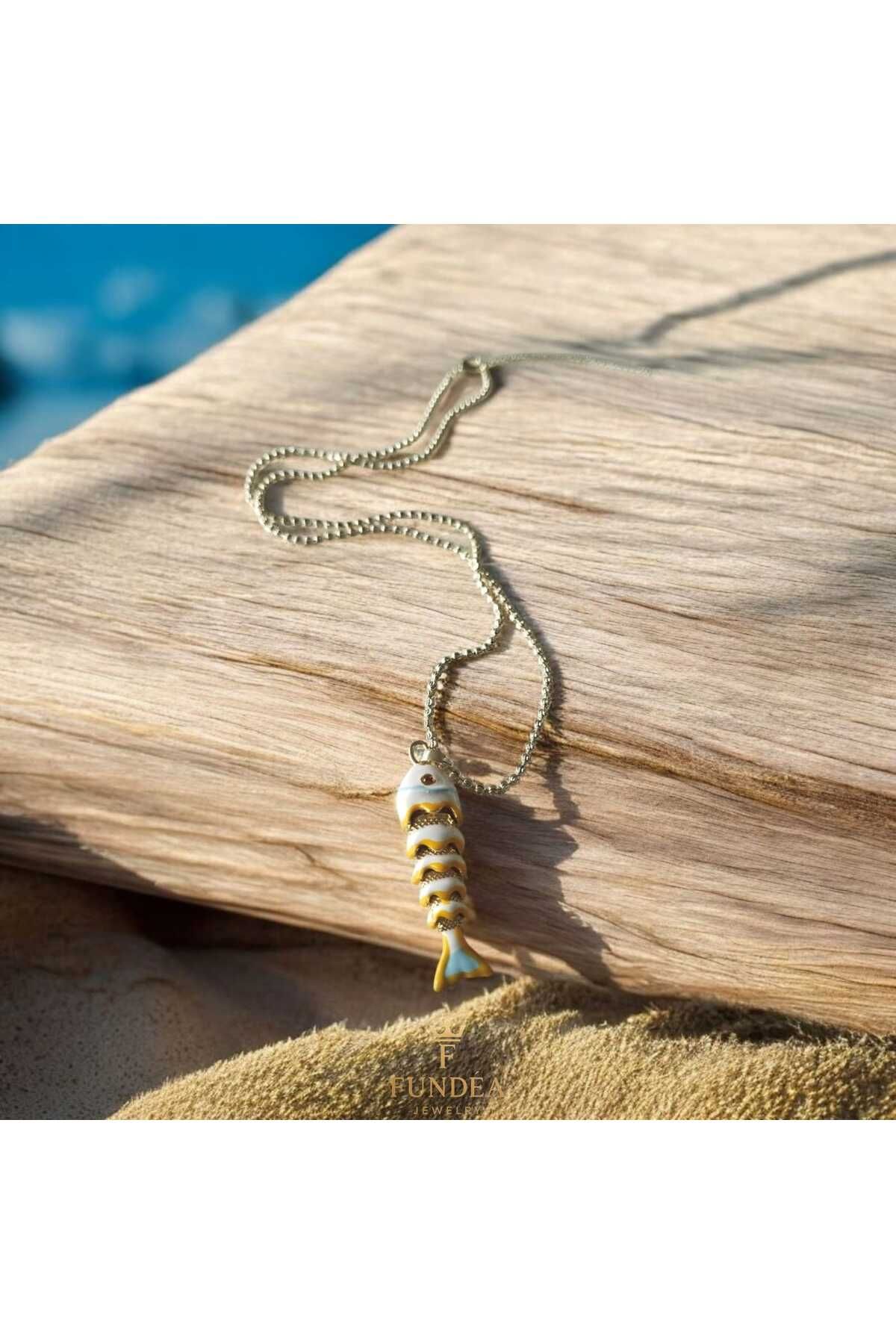 Fundéa Jewelry Altın Balık Kolye Unisex