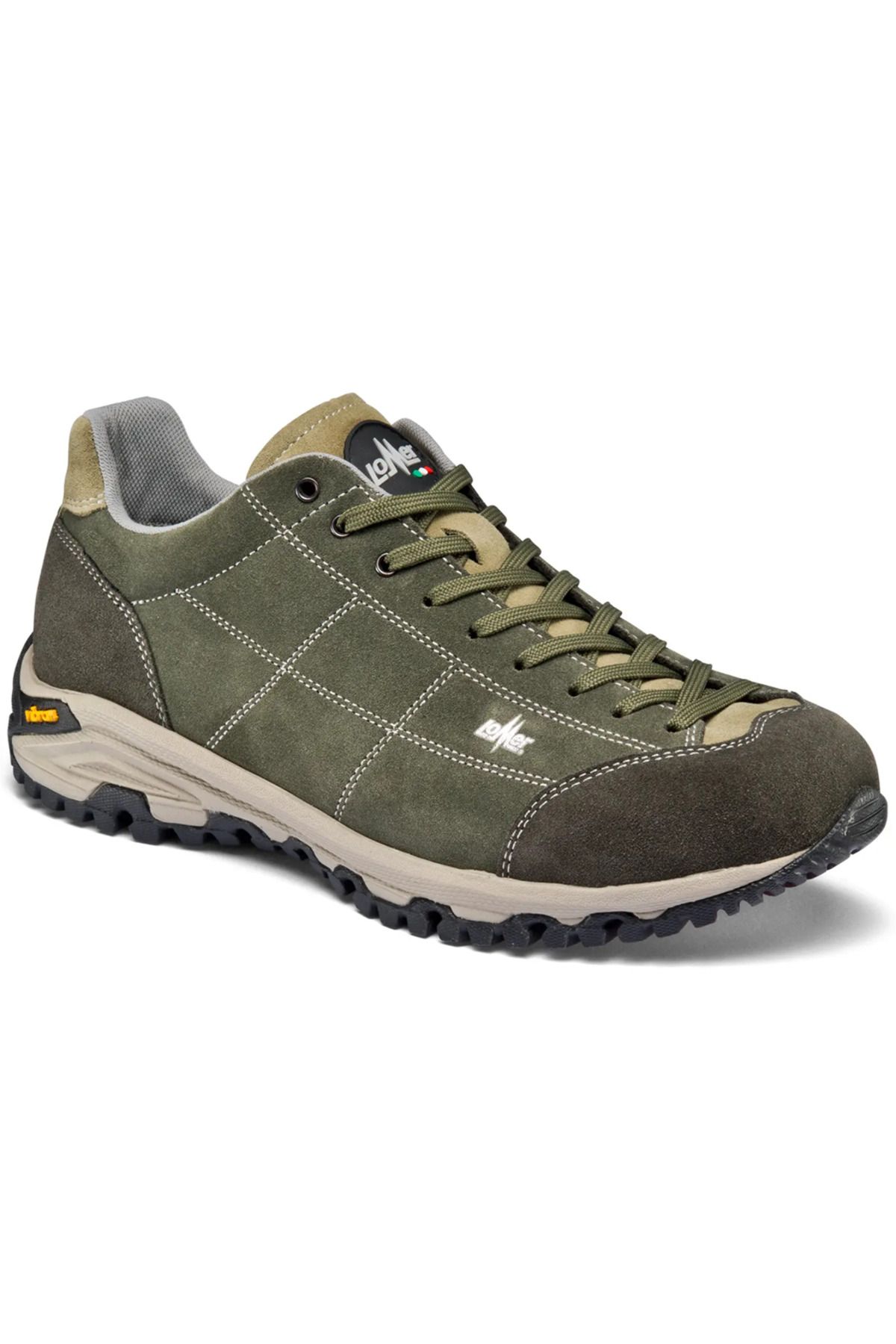 Lomer Italy Maipos Suede Vibram Süet Deri Erkek Ayakkabı Catfish Olive