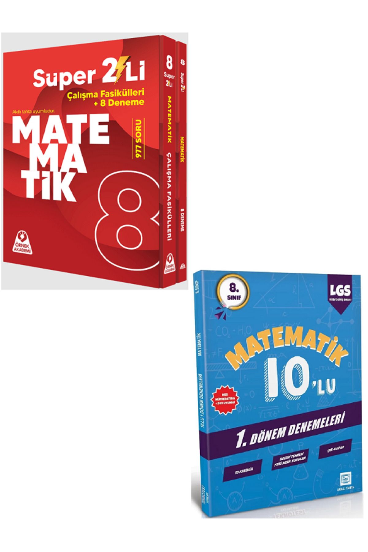 Efsane Yayınları 8.Sınıf Örnek Akademi Matematik Süper 2'Li + 8.Sınıf 10'Lu Matematik Denemeleri HEDİYE / 3 KİTAP