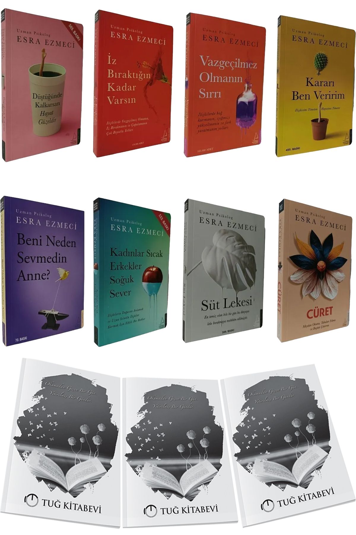 Destek Yayınları Cüret-Sevmedin-Vazgeçilmez-Süt Lekesi-Düştüğünde-Kararı-Kadınlar Sıcak -İz Bıraktığın Esra Ezmeci