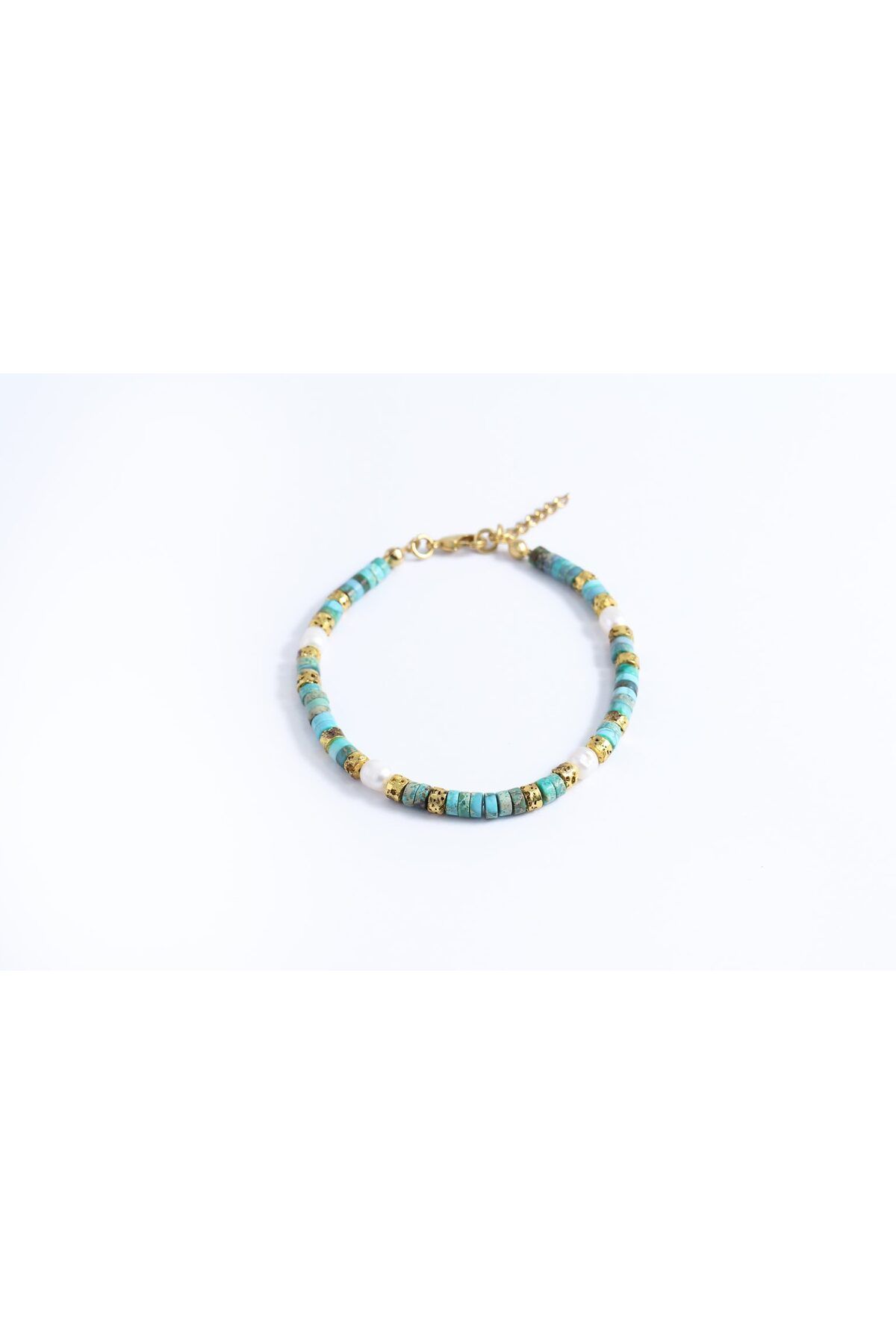 B Design jewelry Jasmine Lav ve Turkuaz Taşlı Bileklik