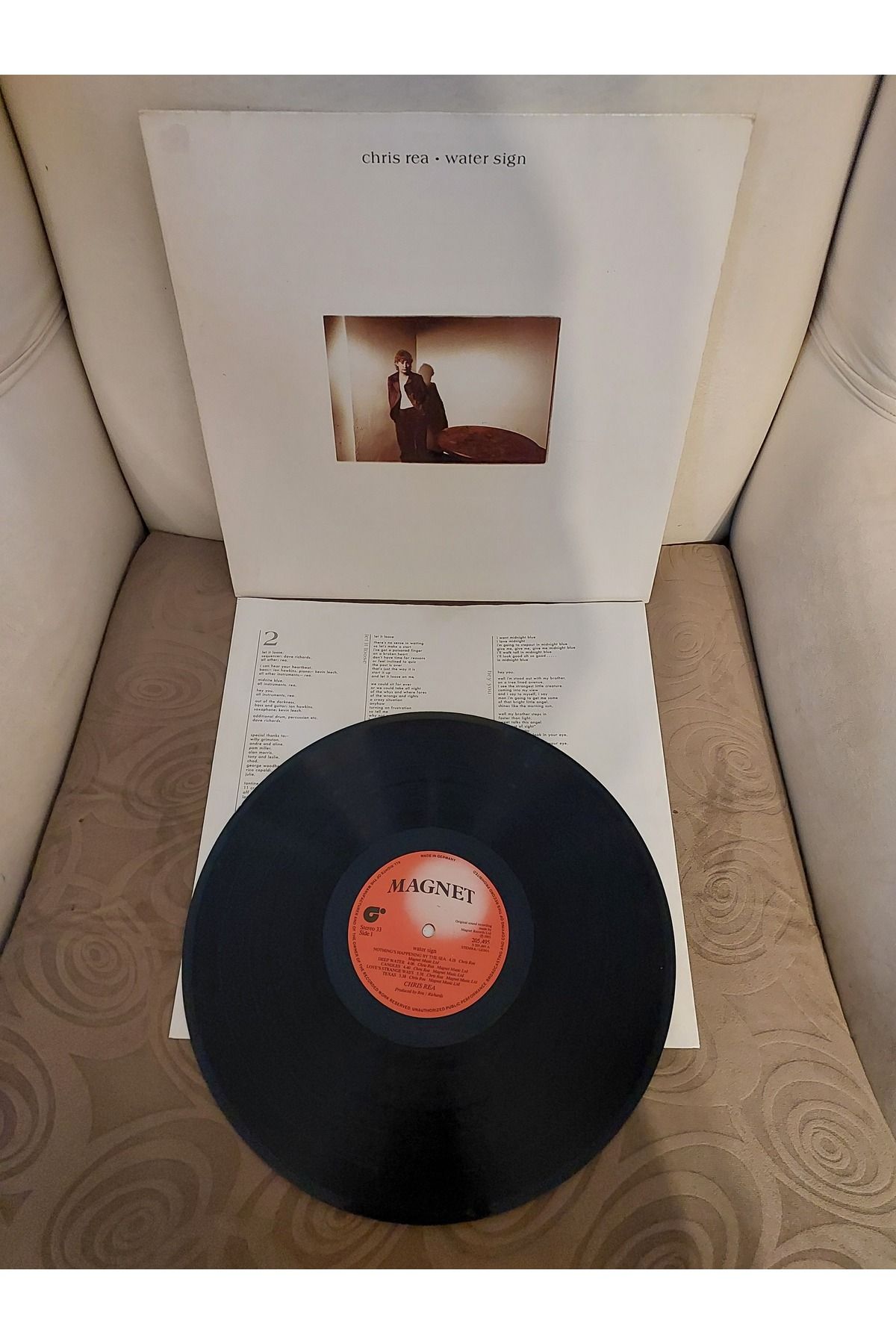 Plakperest Chris Rea – Water Sign - 1983 Almanya Basım LP Plak