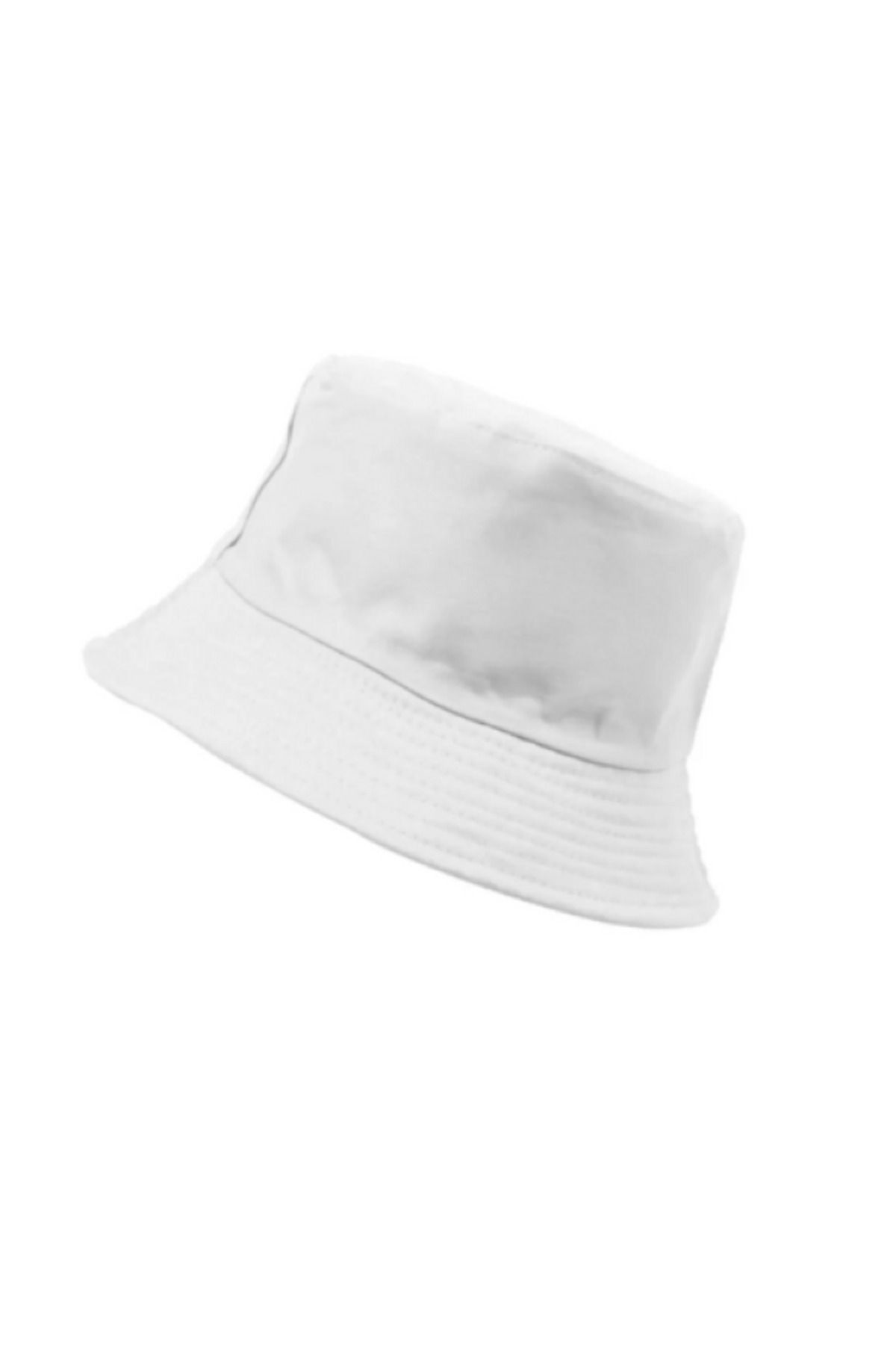 Mihos Unisex Beyaz Kova & Bucket Şapka