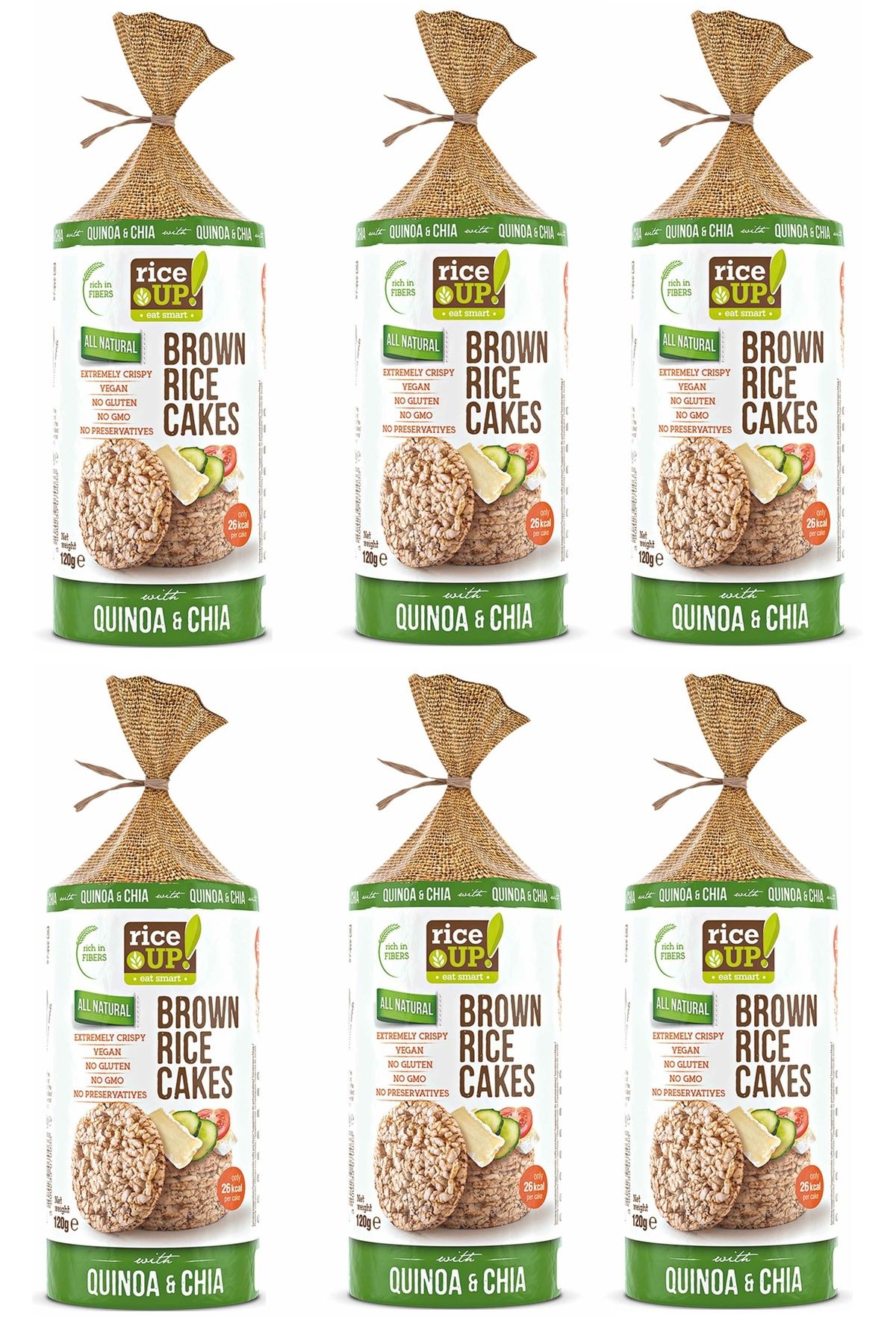 Rice Up 6 Adet Glutensiz Quinoa ve Chia'lı Pirinç Patlağı 120g