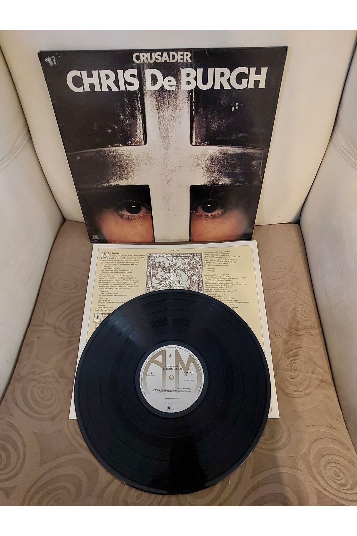 Plakperest Chris de Burgh – Crusader - 1979 Hollanda Basım LP Plak Albüm