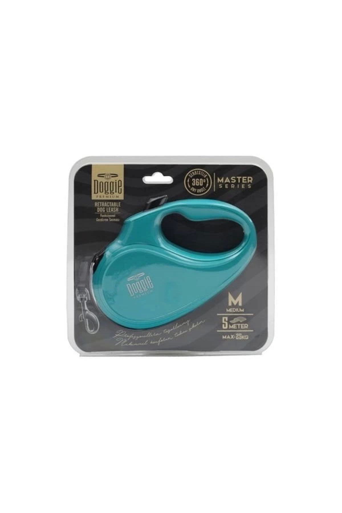 ShopNova Master Otomatik Köpek Uzatma Tasması Medium Açık Mavi 25 Kg 5 Mt