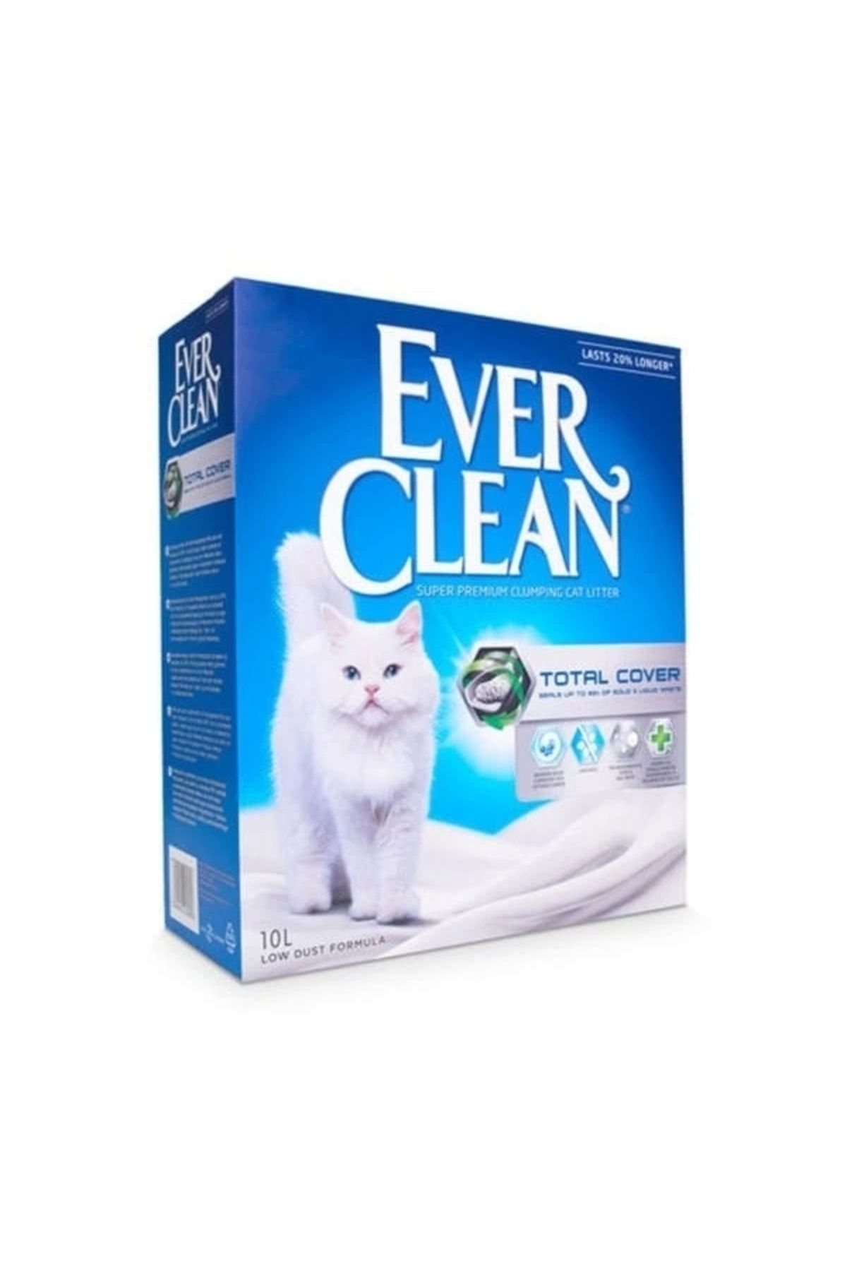 ShopNova Ever Clean Total Cover Kokusuz Topaklanan Kedi Kumu 10 Lt