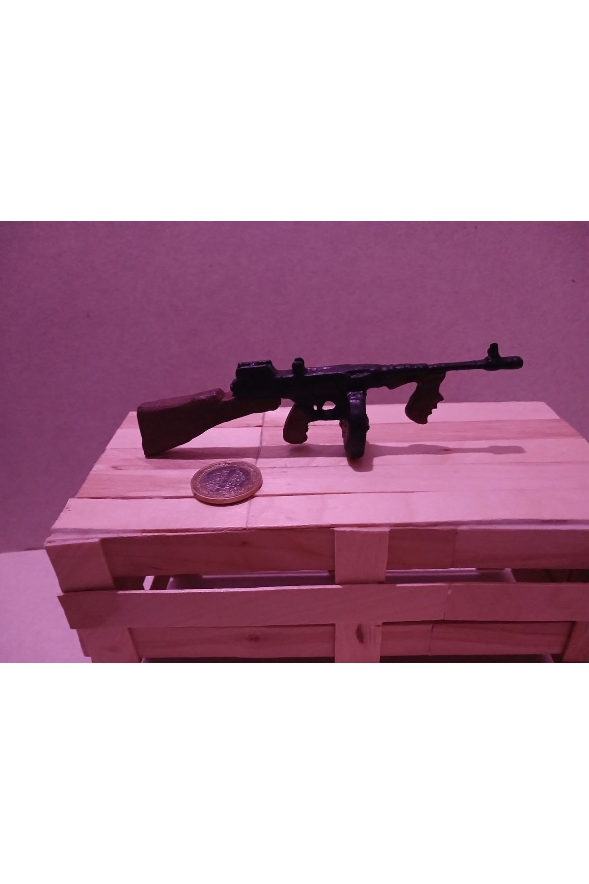 Hobiondort El Yapımı Epoksi M1921 Tommy Gun Biblo