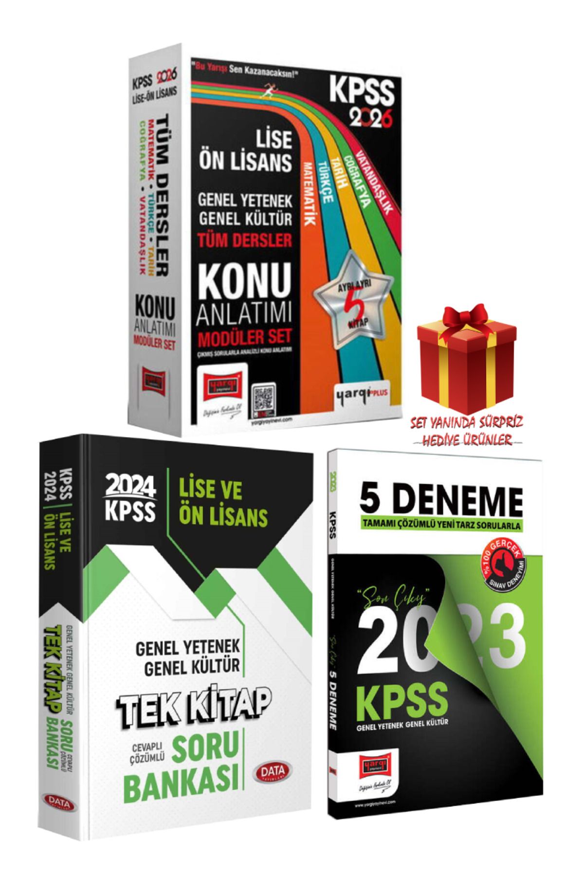 Yargı Yayınları 2026 KPSS Lise Ön Lisans GYGK Tüm Dersler Konu Anlatımı Modüler Set+ Tek Kitap Soru Bankası+ Deneme
