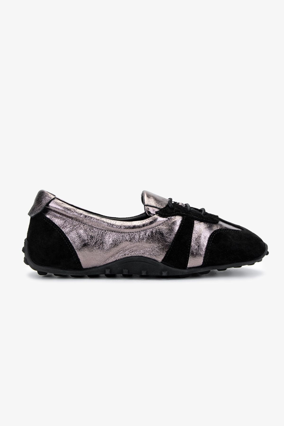 Valmenti Kadın Hakiki Deri Siyah Süet Sneakers & Spor Ayakkabı